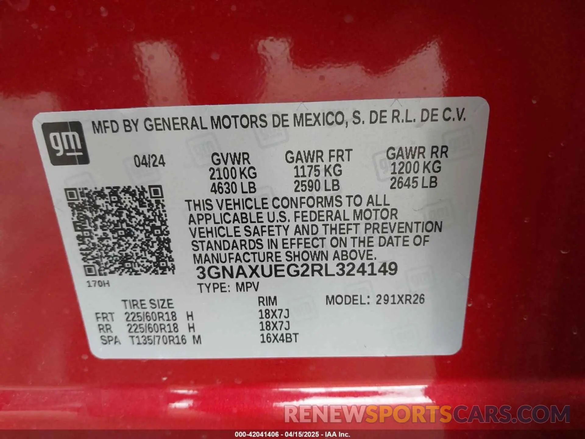 9 Photograph of a damaged car 3GNAXUEG2RL324149 CHEVROLET EQUINOX 2024