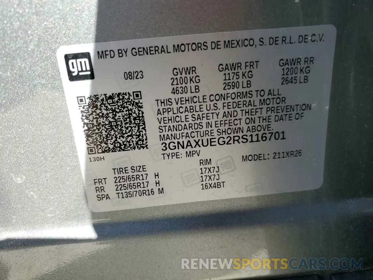 12 Photograph of a damaged car 3GNAXUEG2RS116701 CHEVROLET EQUINOX 2024