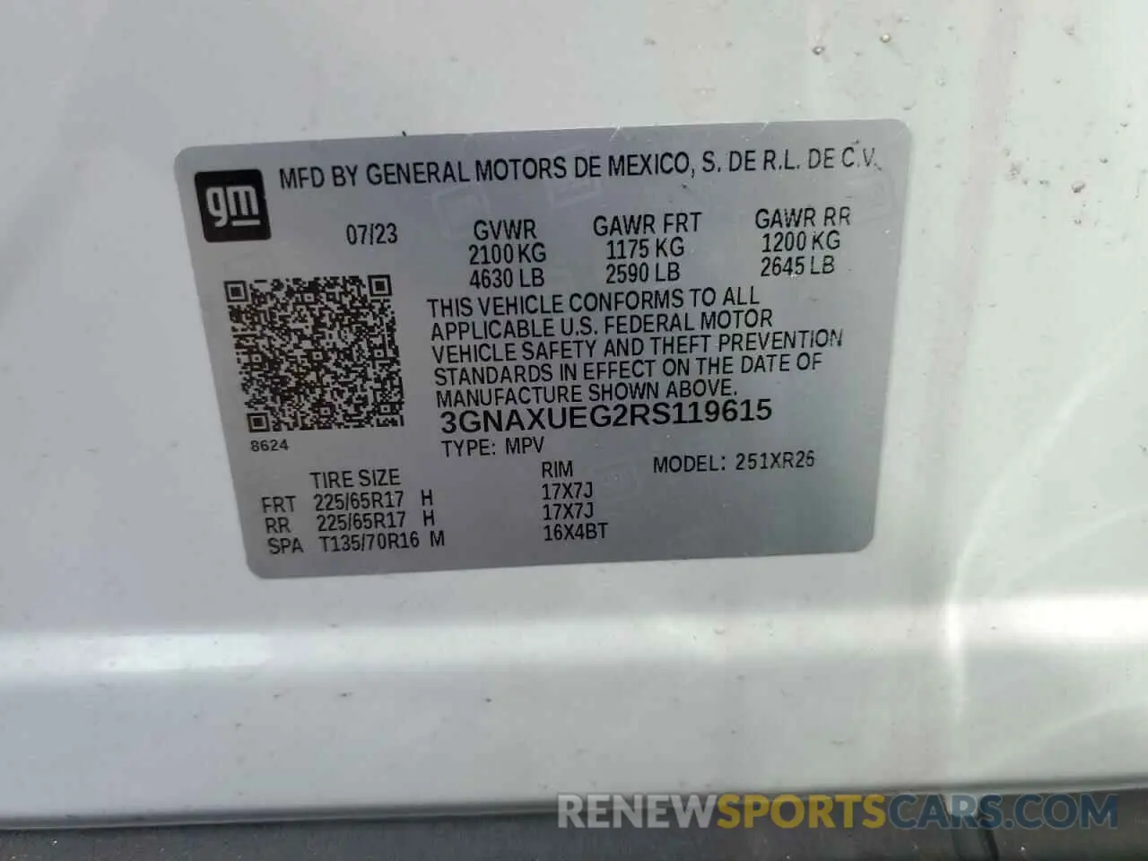 13 Photograph of a damaged car 3GNAXUEG2RS119615 CHEVROLET EQUINOX 2024