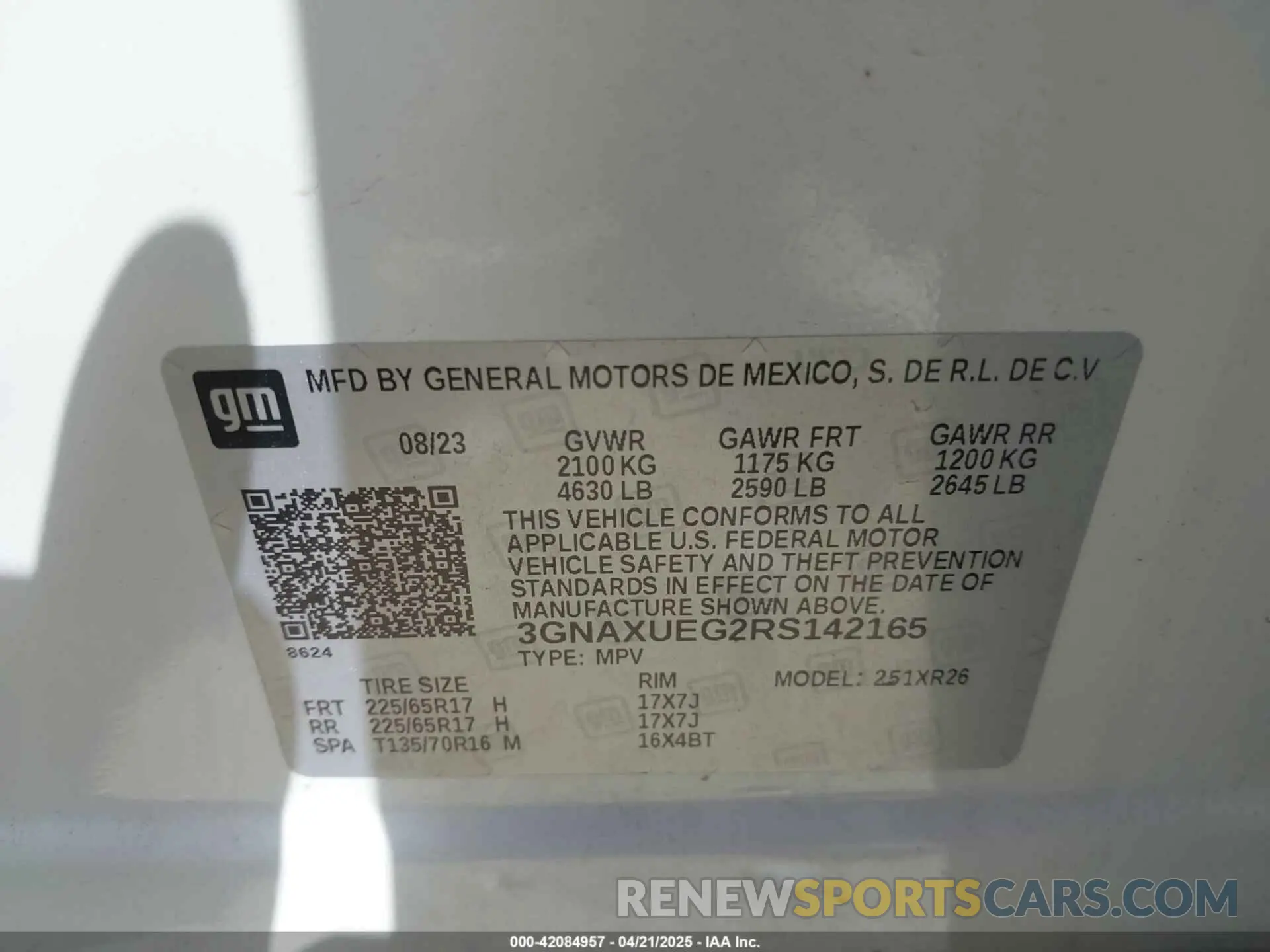 9 Photograph of a damaged car 3GNAXUEG2RS142165 CHEVROLET EQUINOX 2024
