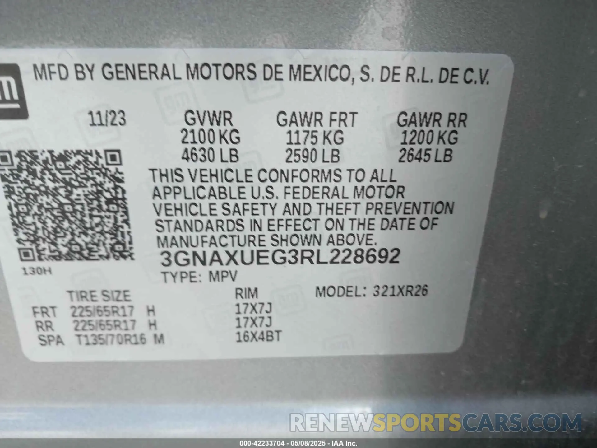 9 Photograph of a damaged car 3GNAXUEG3RL228692 CHEVROLET EQUINOX 2024