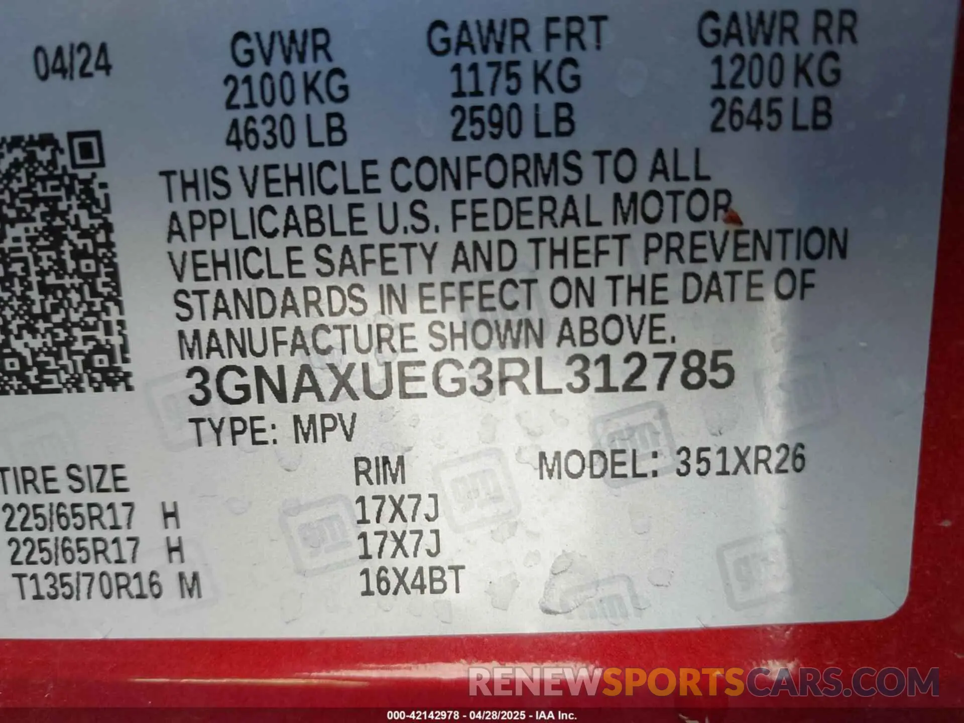 9 Photograph of a damaged car 3GNAXUEG3RL312785 CHEVROLET EQUINOX 2024