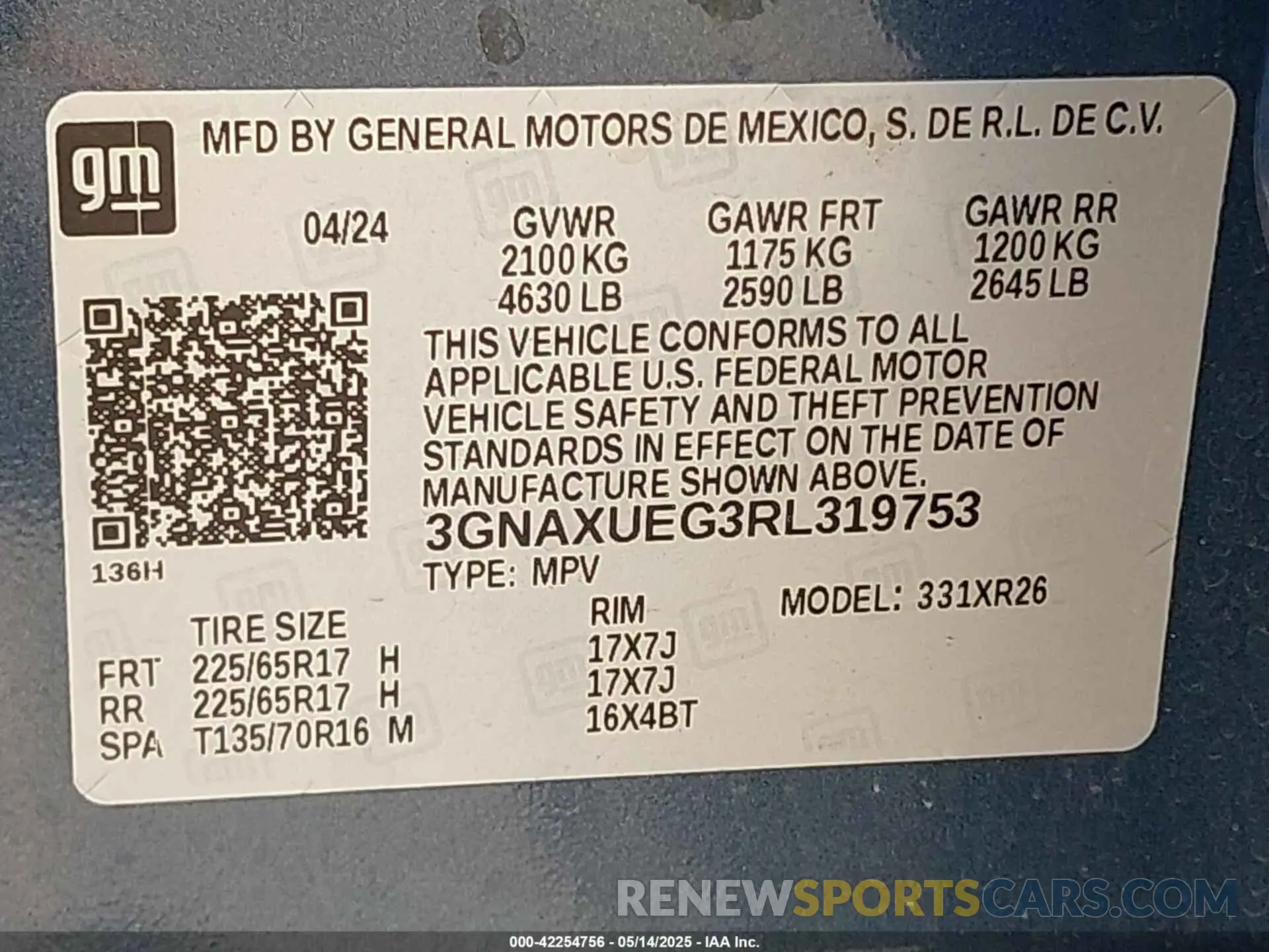 9 Photograph of a damaged car 3GNAXUEG3RL319753 CHEVROLET EQUINOX 2024