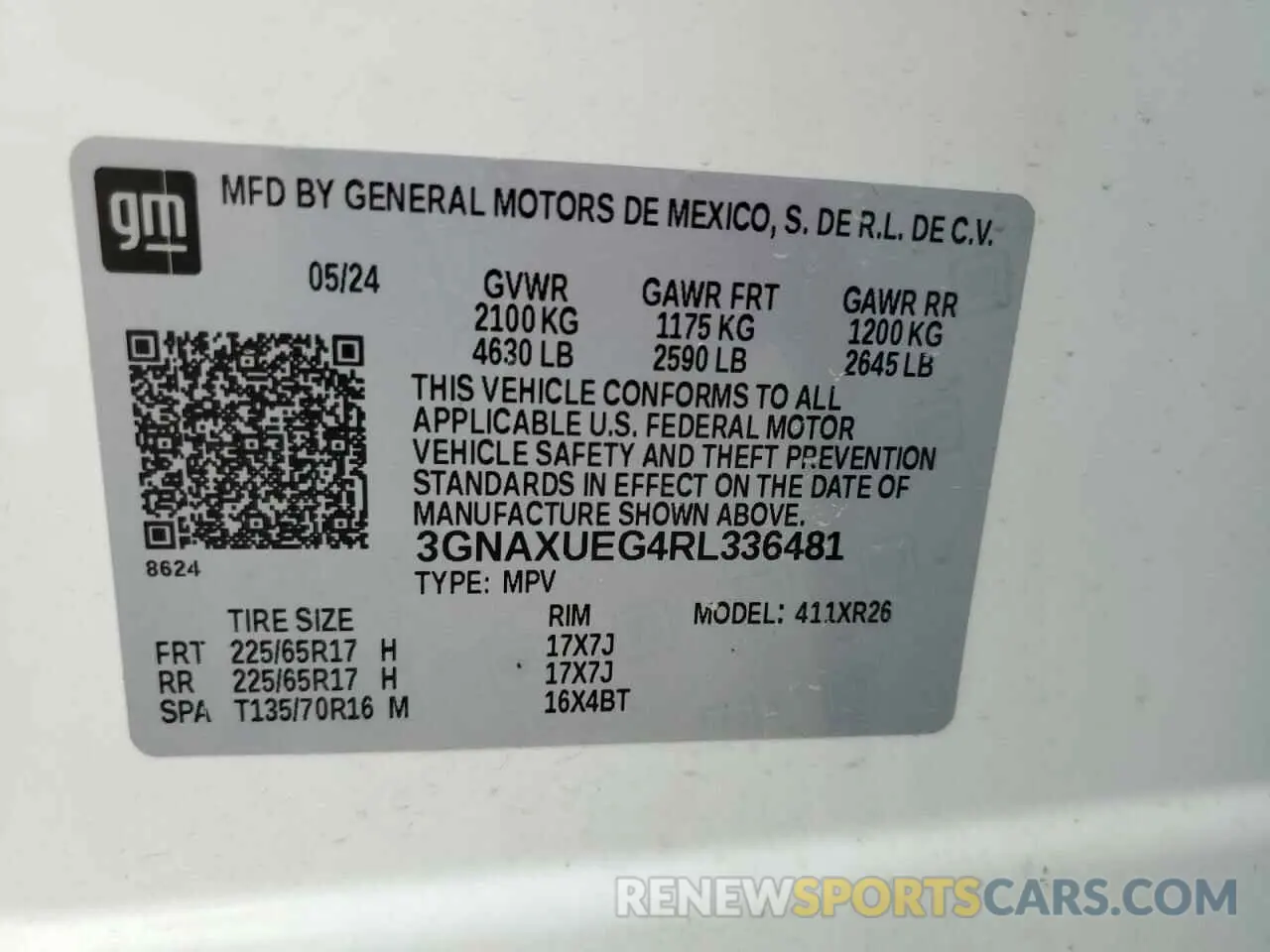 13 Photograph of a damaged car 3GNAXUEG4RL336481 CHEVROLET EQUINOX 2024