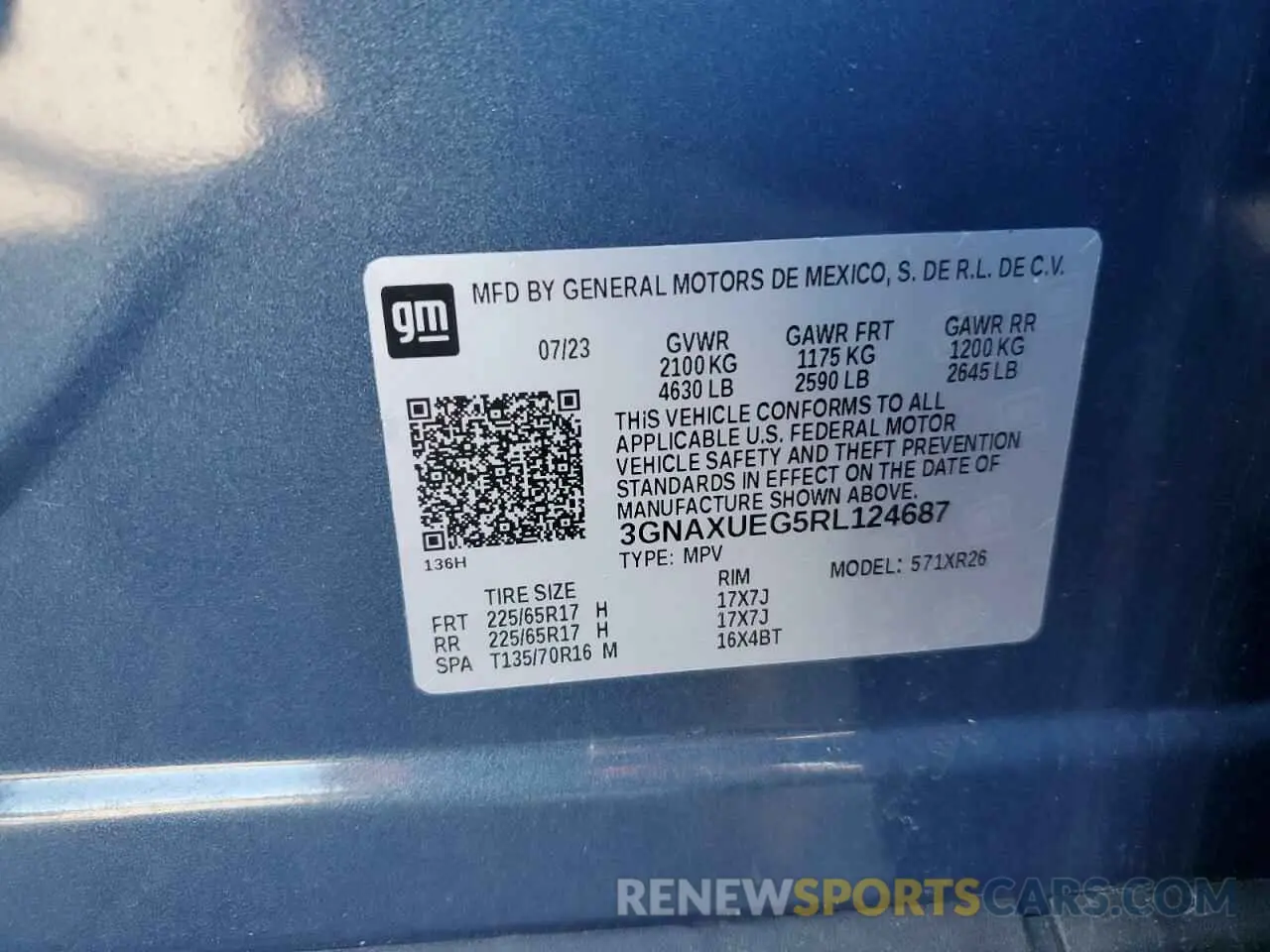 13 Photograph of a damaged car 3GNAXUEG5RL124687 CHEVROLET EQUINOX 2024