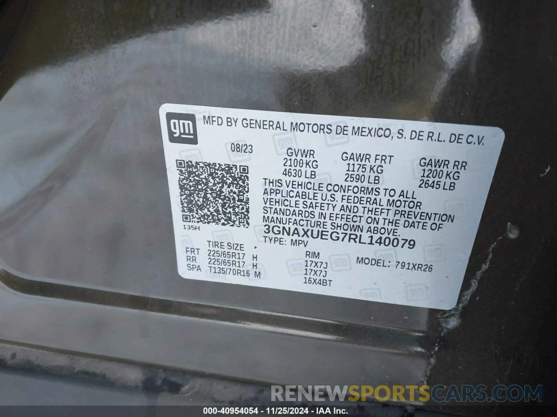 9 Photograph of a damaged car 3GNAXUEG7RL140079 CHEVROLET EQUINOX 2024
