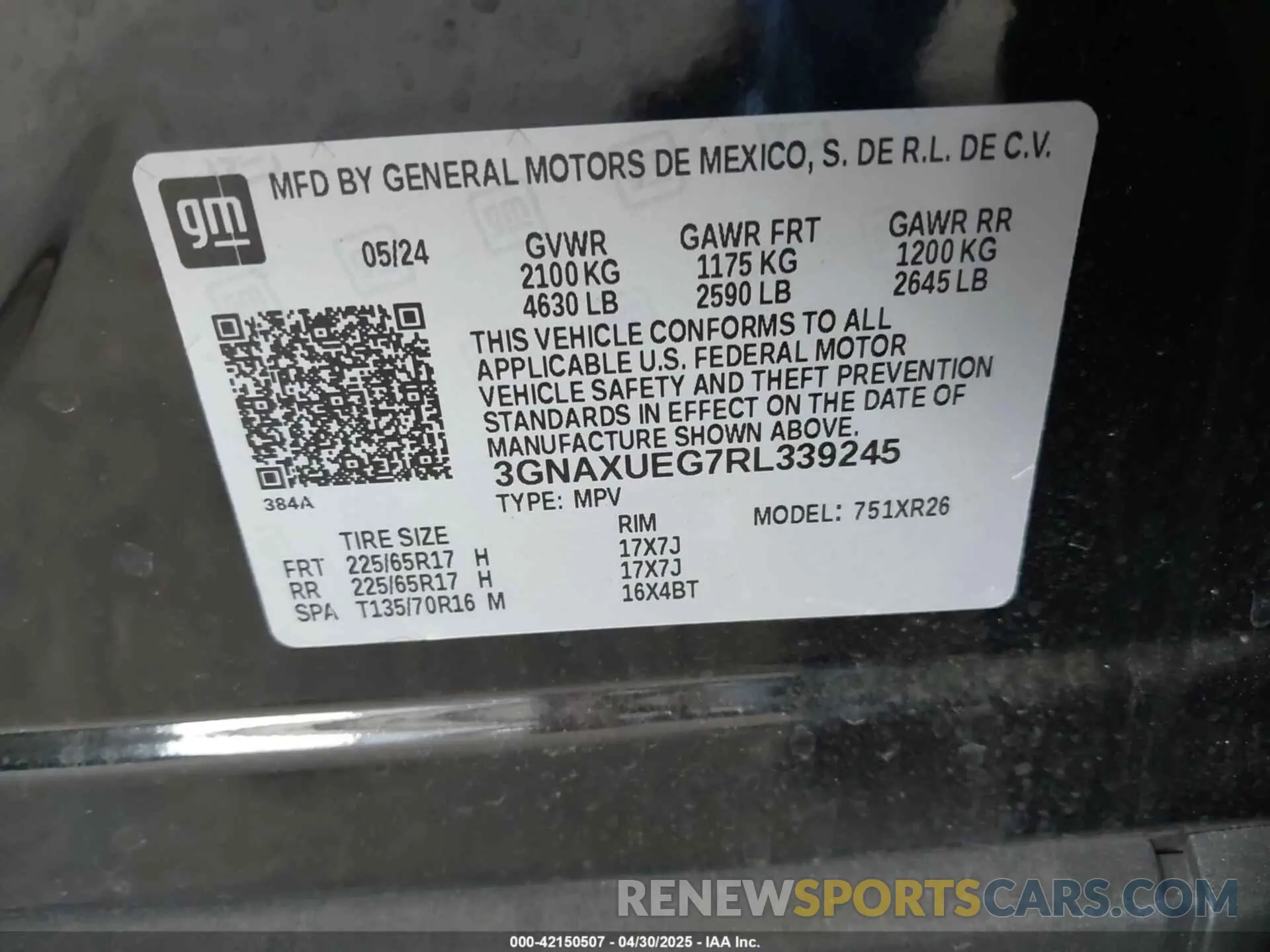 9 Photograph of a damaged car 3GNAXUEG7RL339245 CHEVROLET EQUINOX 2024