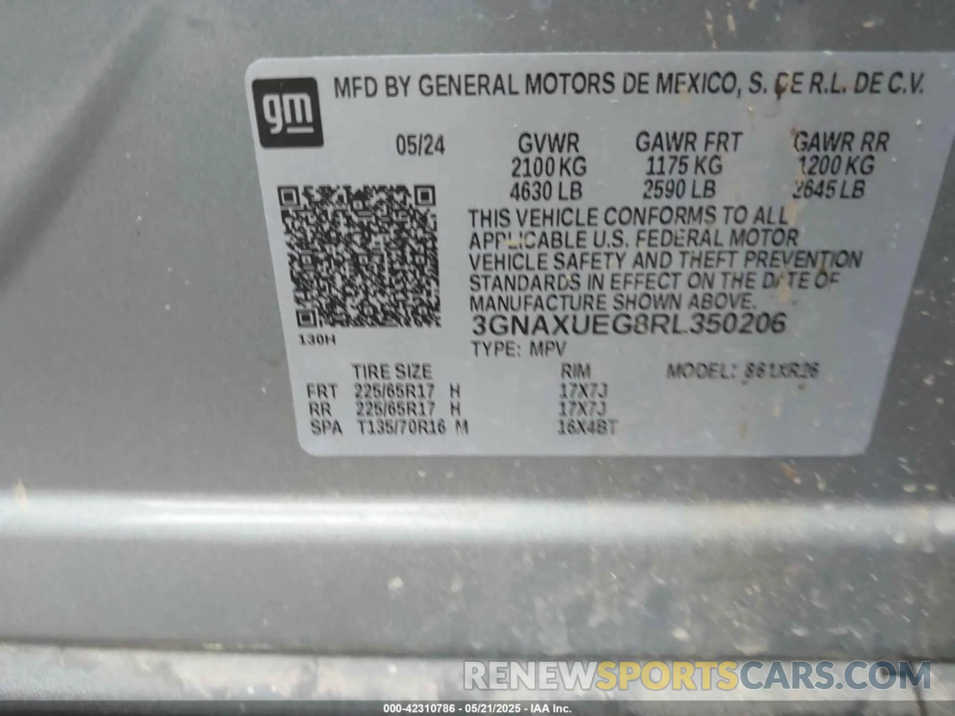 9 Photograph of a damaged car 3GNAXUEG8RL350206 CHEVROLET EQUINOX 2024