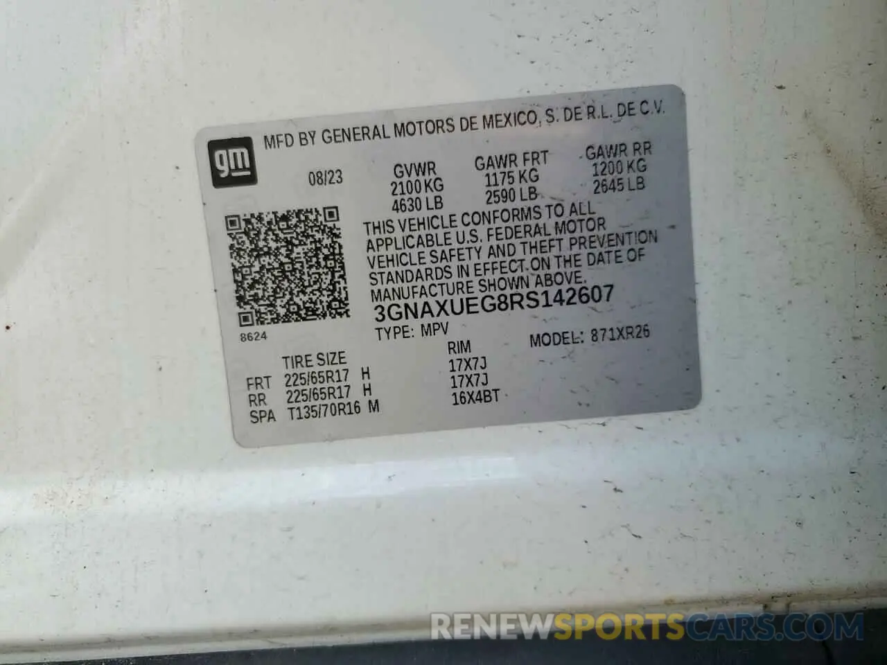 14 Photograph of a damaged car 3GNAXUEG8RS142607 CHEVROLET EQUINOX 2024