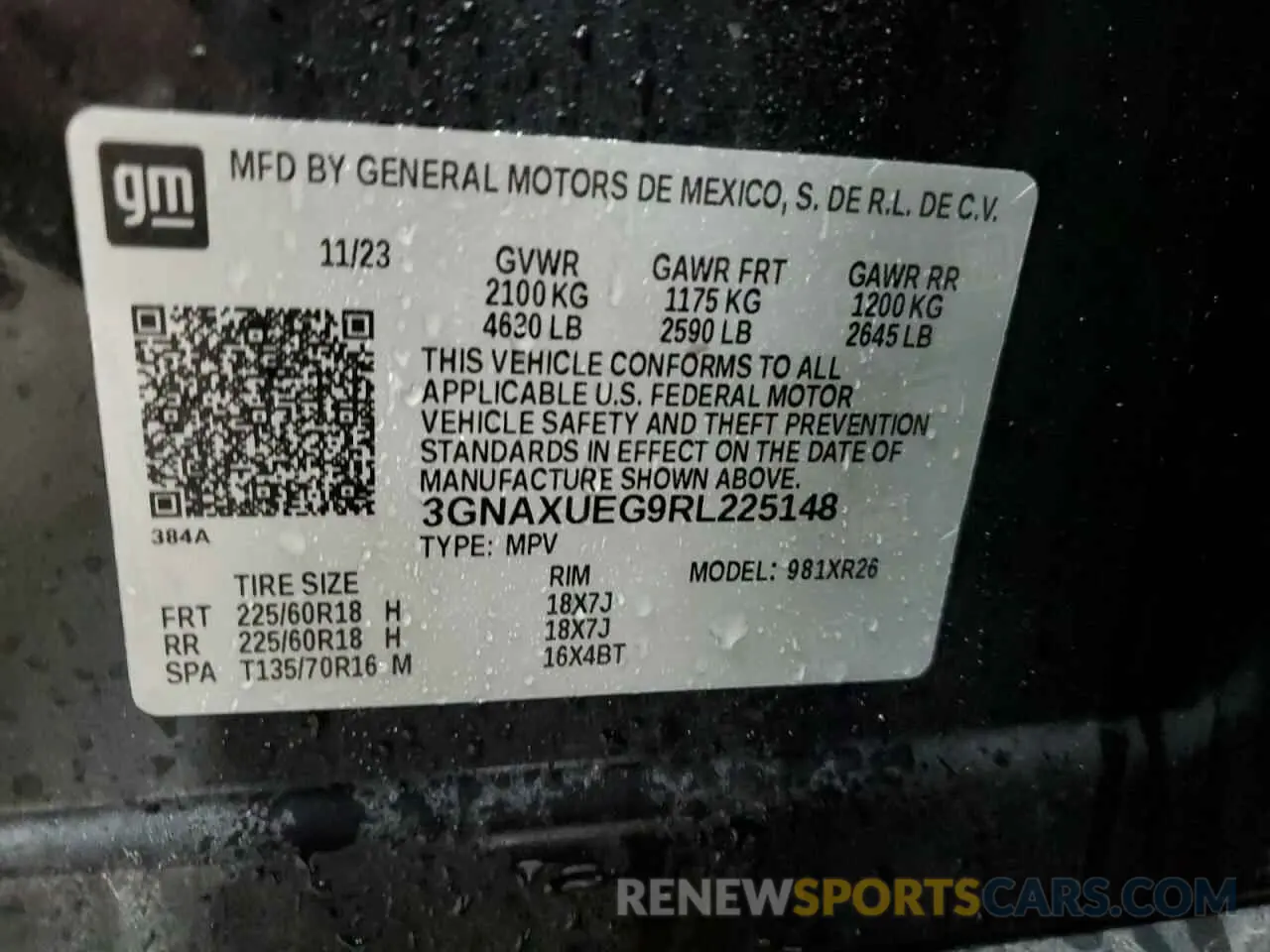 15 Photograph of a damaged car 3GNAXUEG9RL225148 CHEVROLET EQUINOX 2024