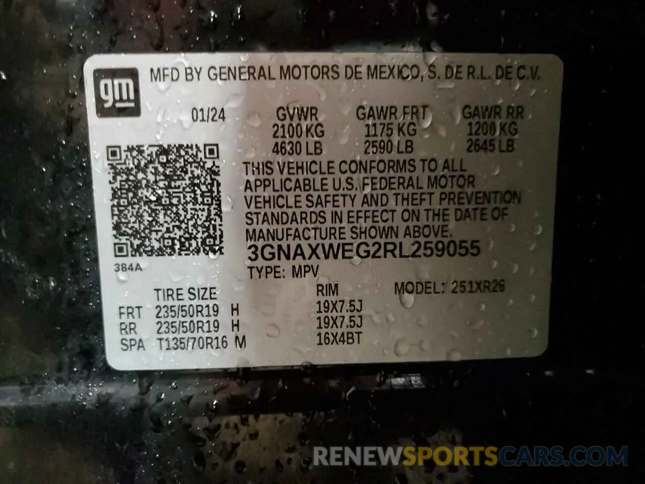 14 Photograph of a damaged car 3GNAXWEG2RL259055 CHEVROLET EQUINOX 2024