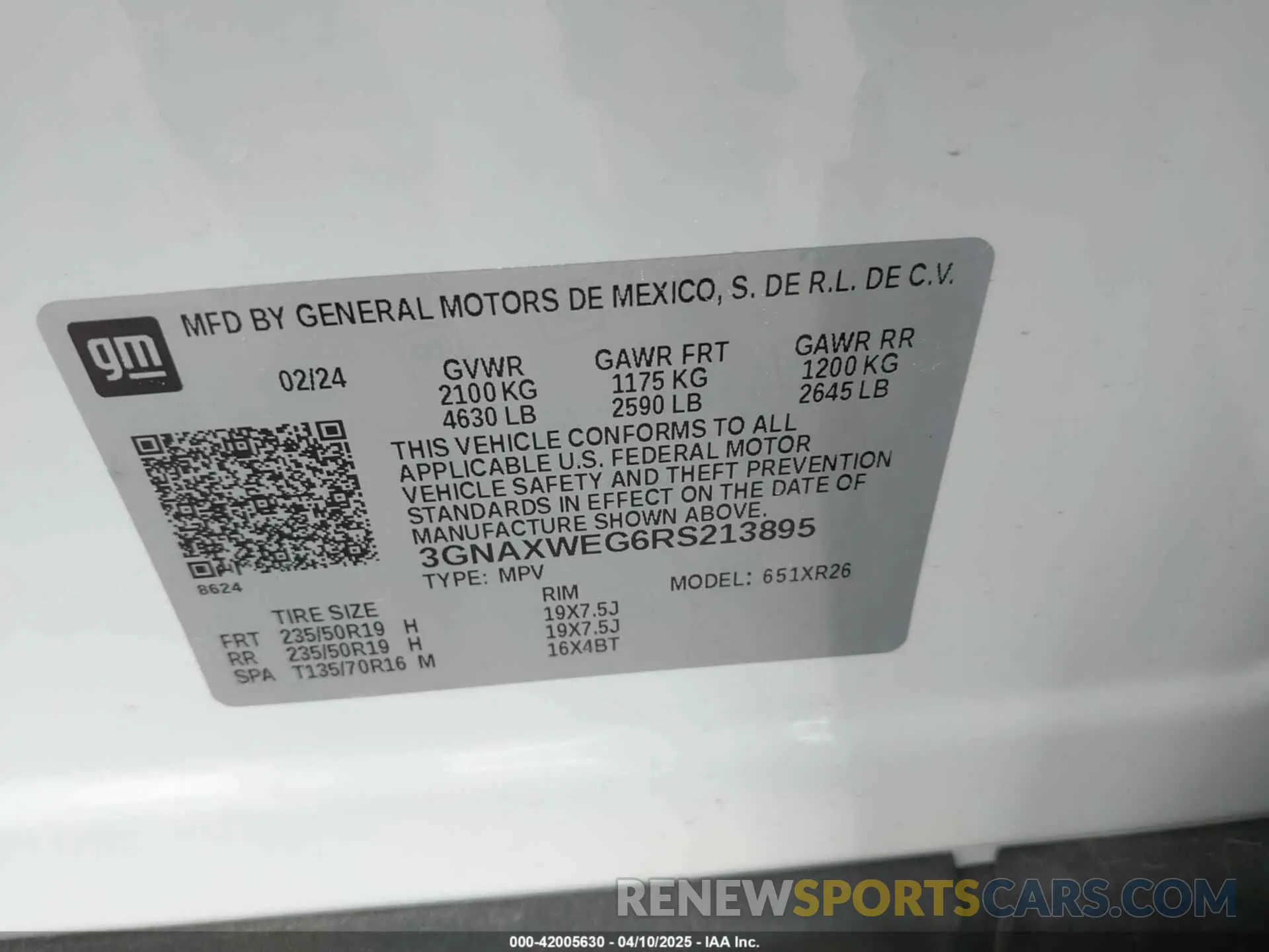 9 Photograph of a damaged car 3GNAXWEG6RS213895 CHEVROLET EQUINOX 2024