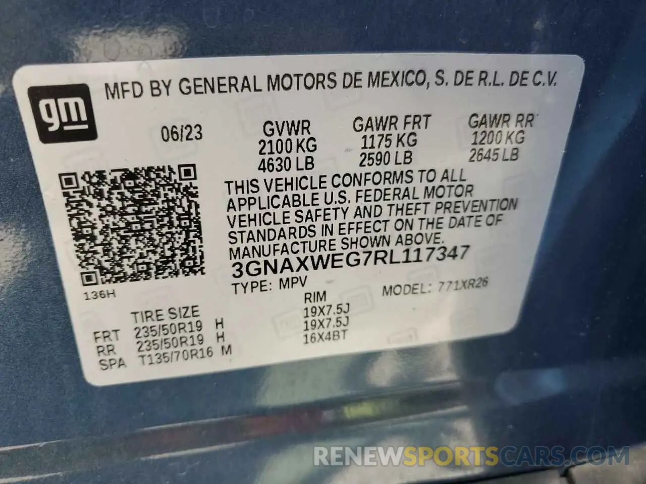 15 Photograph of a damaged car 3GNAXWEG7RL117347 CHEVROLET EQUINOX 2024