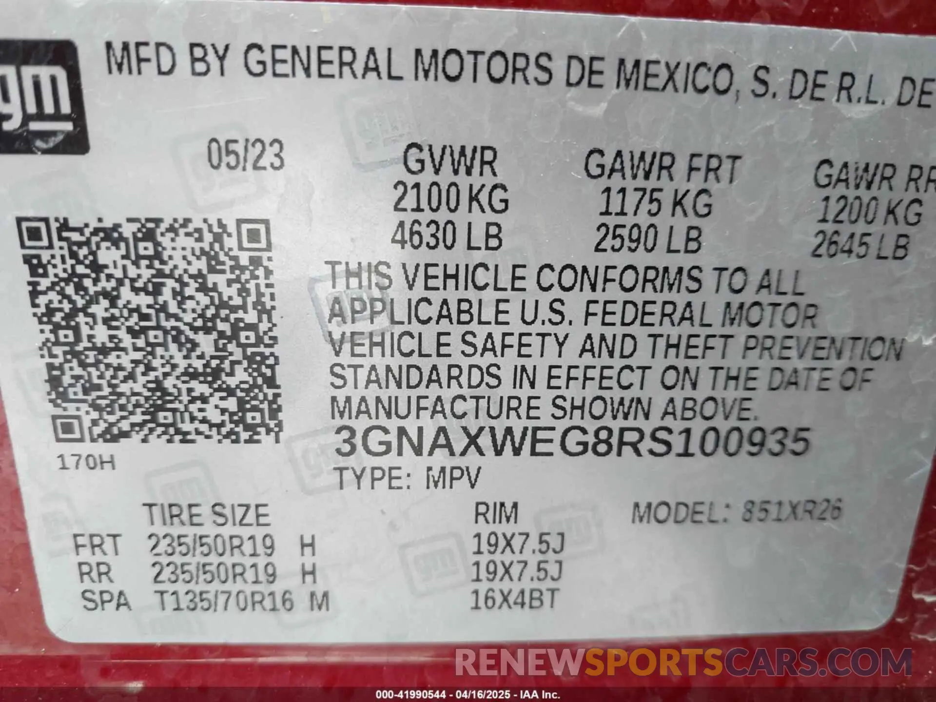 9 Photograph of a damaged car 3GNAXWEG8RS100935 CHEVROLET EQUINOX 2024