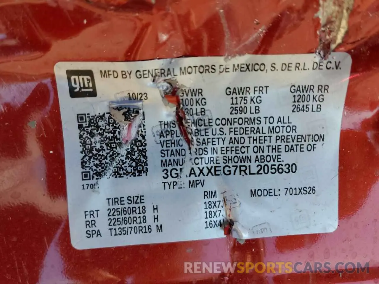 14 Photograph of a damaged car 3GNAXXEG7RL205630 CHEVROLET EQUINOX 2024