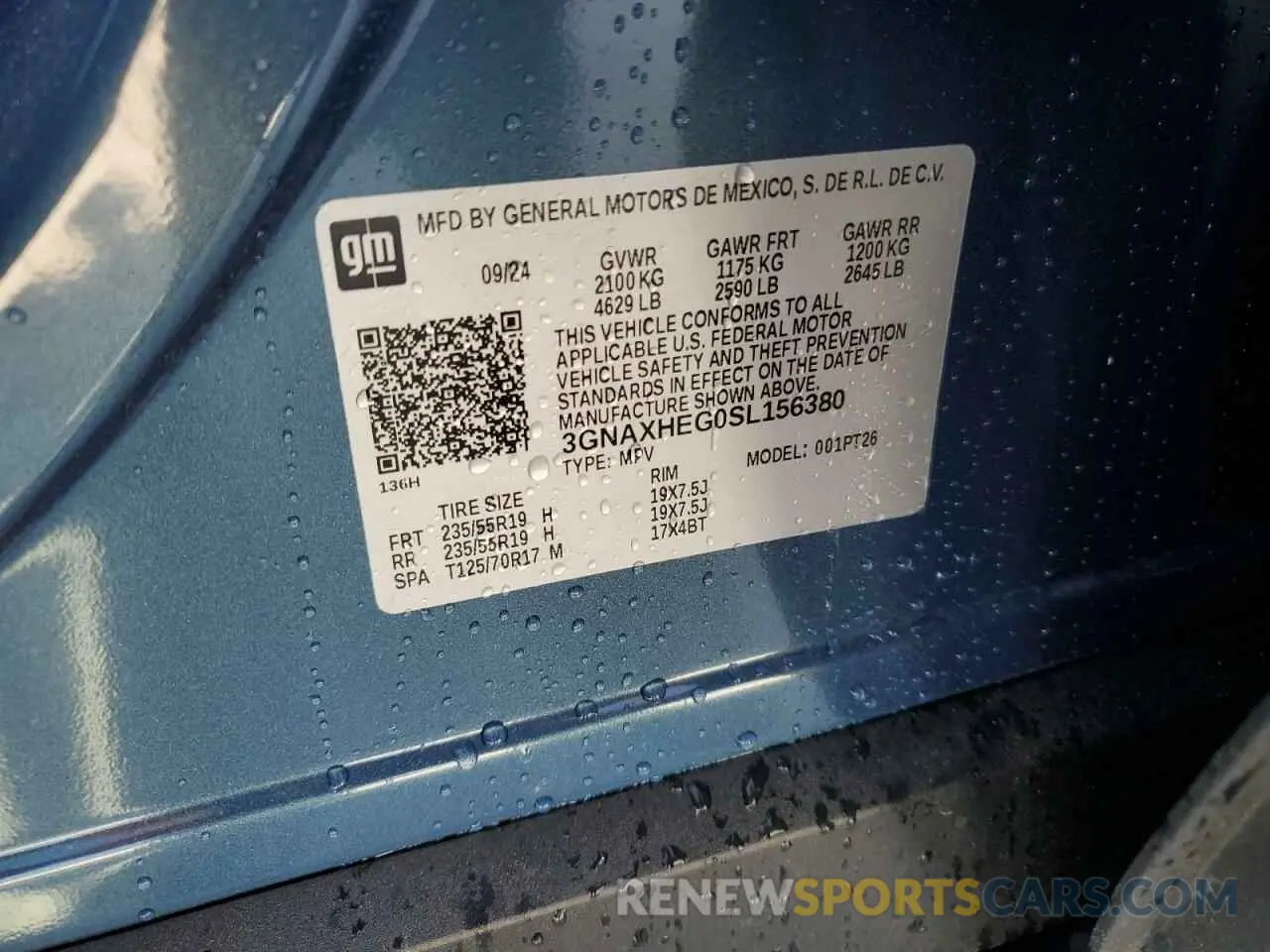 14 Photograph of a damaged car 3GNAXHEG0SL156380 CHEVROLET EQUINOX 2025