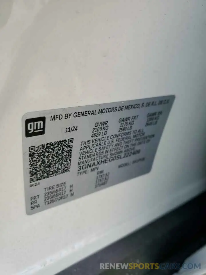 14 Photograph of a damaged car 3GNAXHEG0SL222409 CHEVROLET EQUINOX 2025