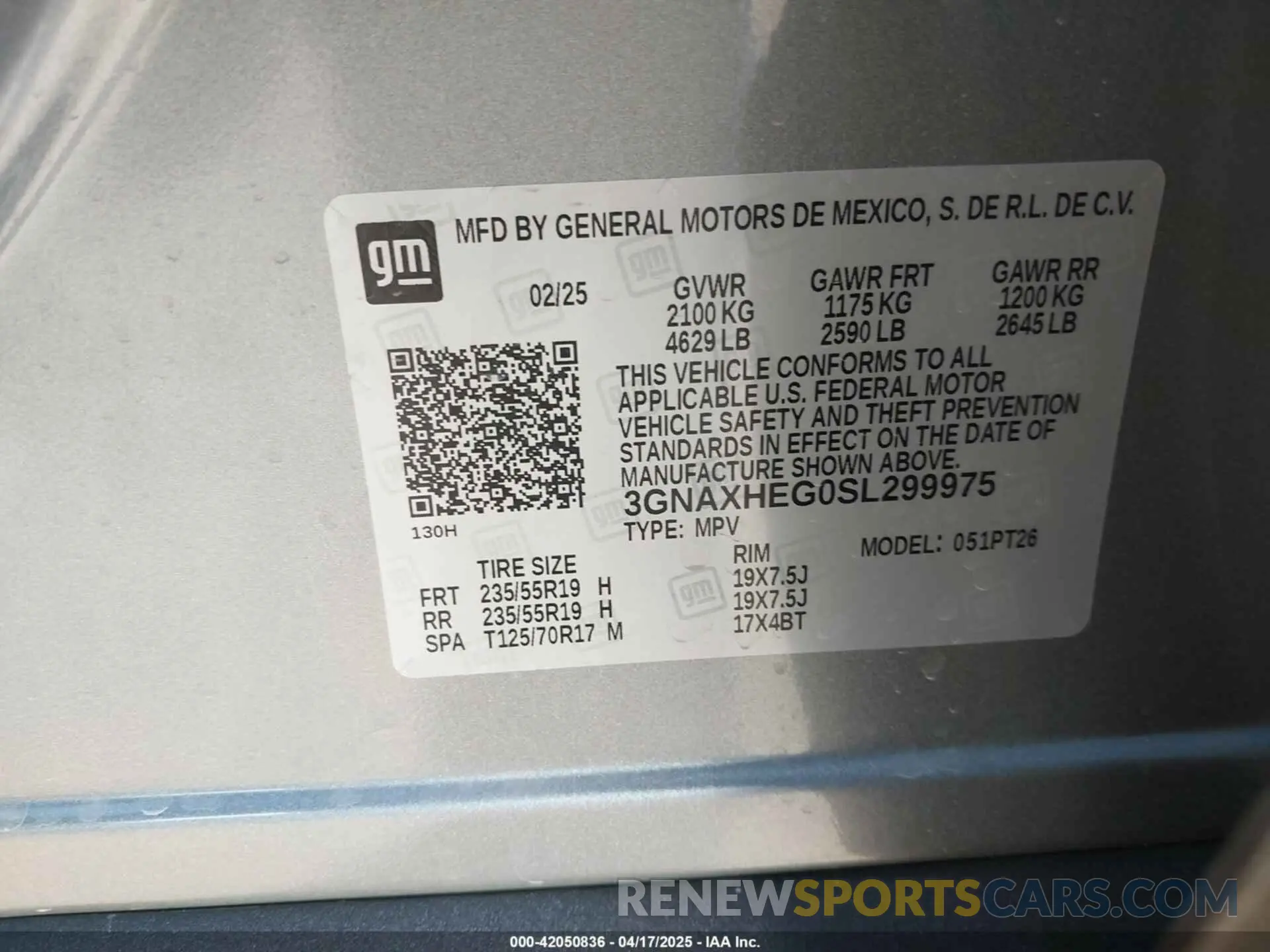 9 Photograph of a damaged car 3GNAXHEG0SL299975 CHEVROLET EQUINOX 2025