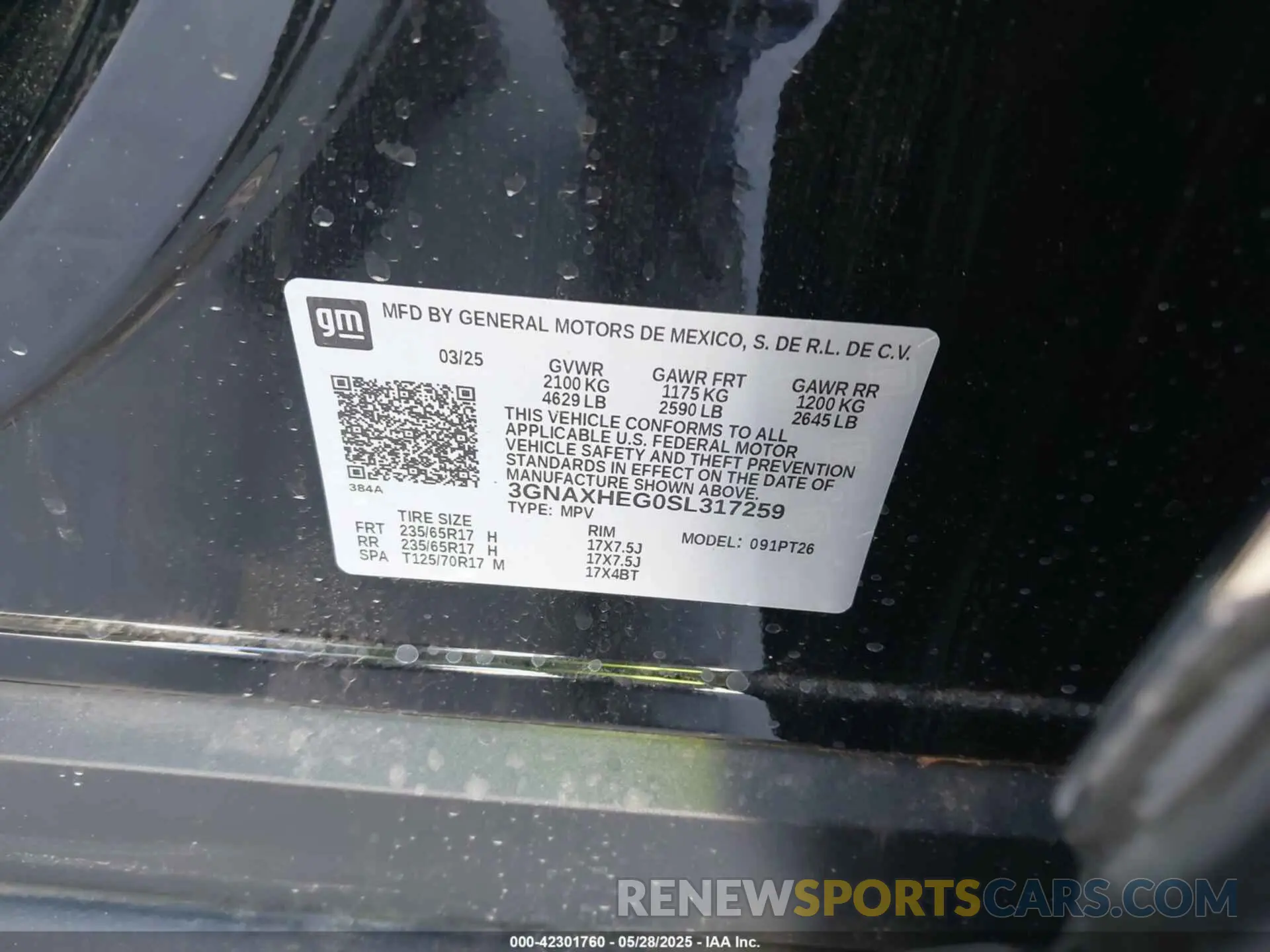 9 Photograph of a damaged car 3GNAXHEG0SL317259 CHEVROLET EQUINOX 2025