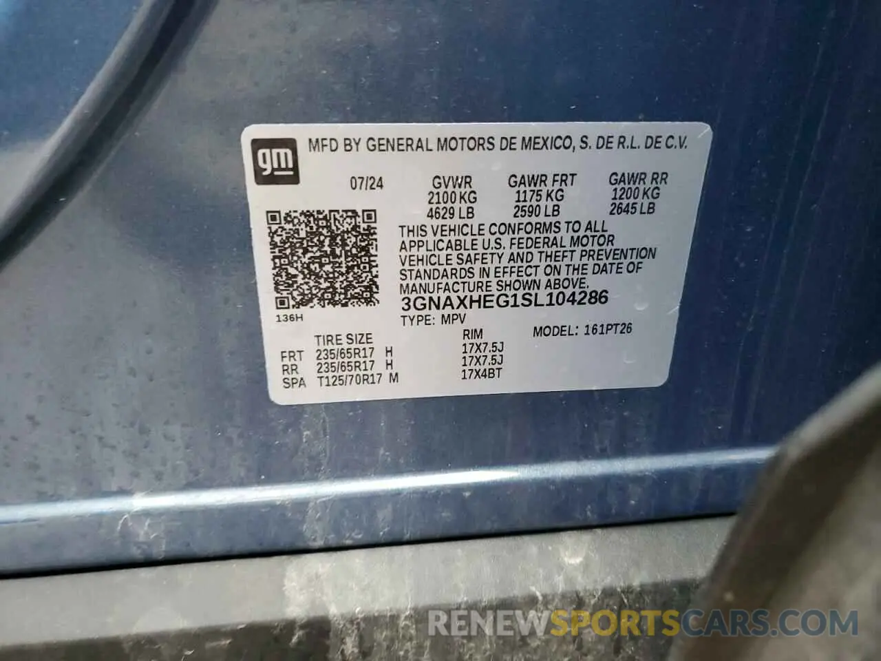 13 Photograph of a damaged car 3GNAXHEG1SL104286 CHEVROLET EQUINOX 2025