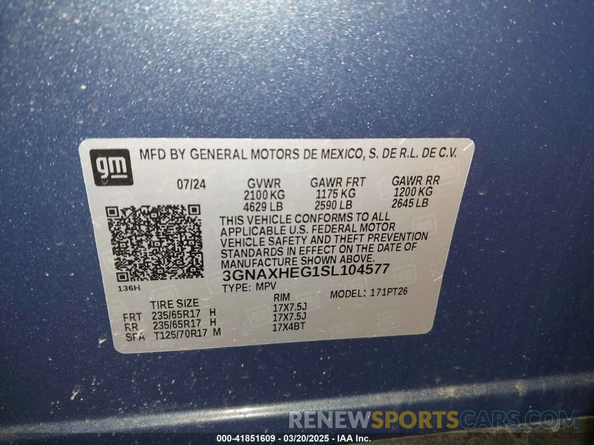 9 Photograph of a damaged car 3GNAXHEG1SL104577 CHEVROLET EQUINOX 2025
