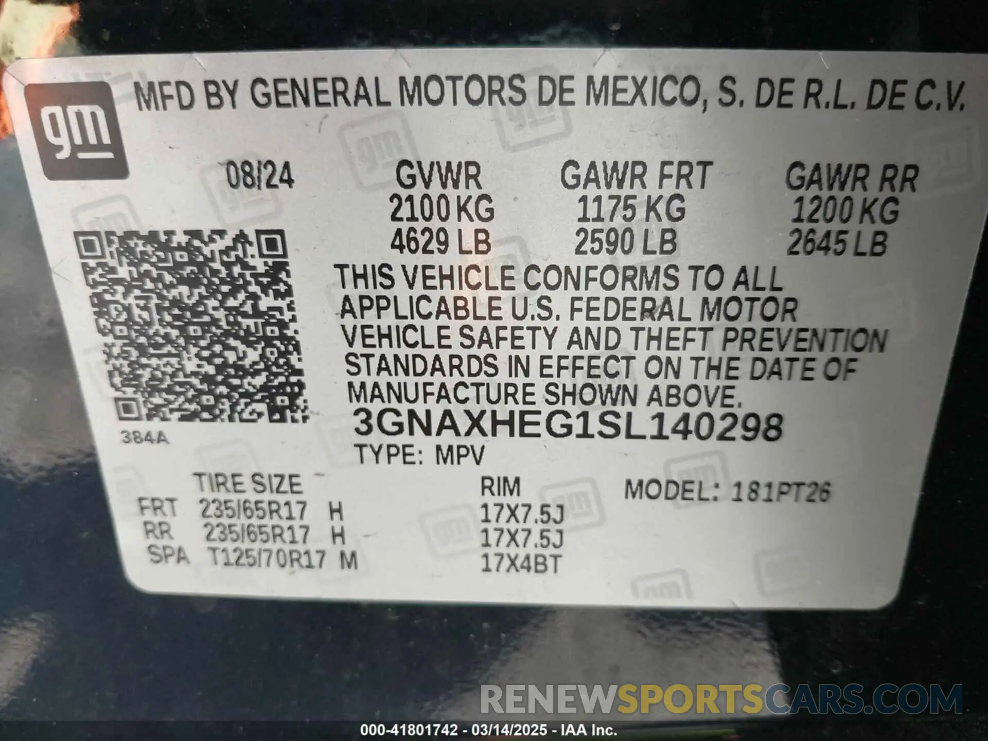 9 Photograph of a damaged car 3GNAXHEG1SL140298 CHEVROLET EQUINOX 2025