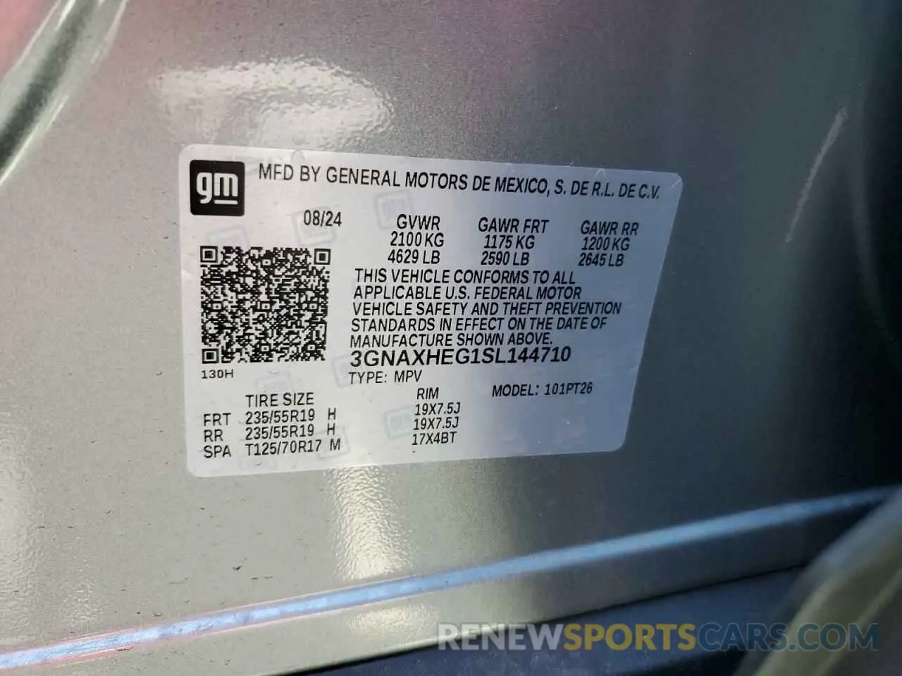 14 Photograph of a damaged car 3GNAXHEG1SL144710 CHEVROLET EQUINOX 2025