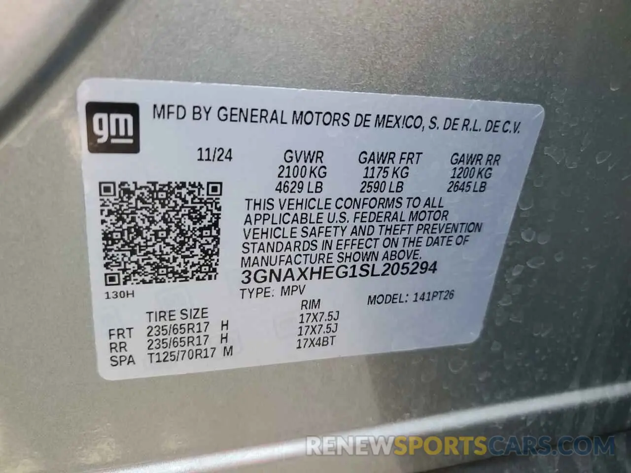 13 Photograph of a damaged car 3GNAXHEG1SL205294 CHEVROLET EQUINOX 2025