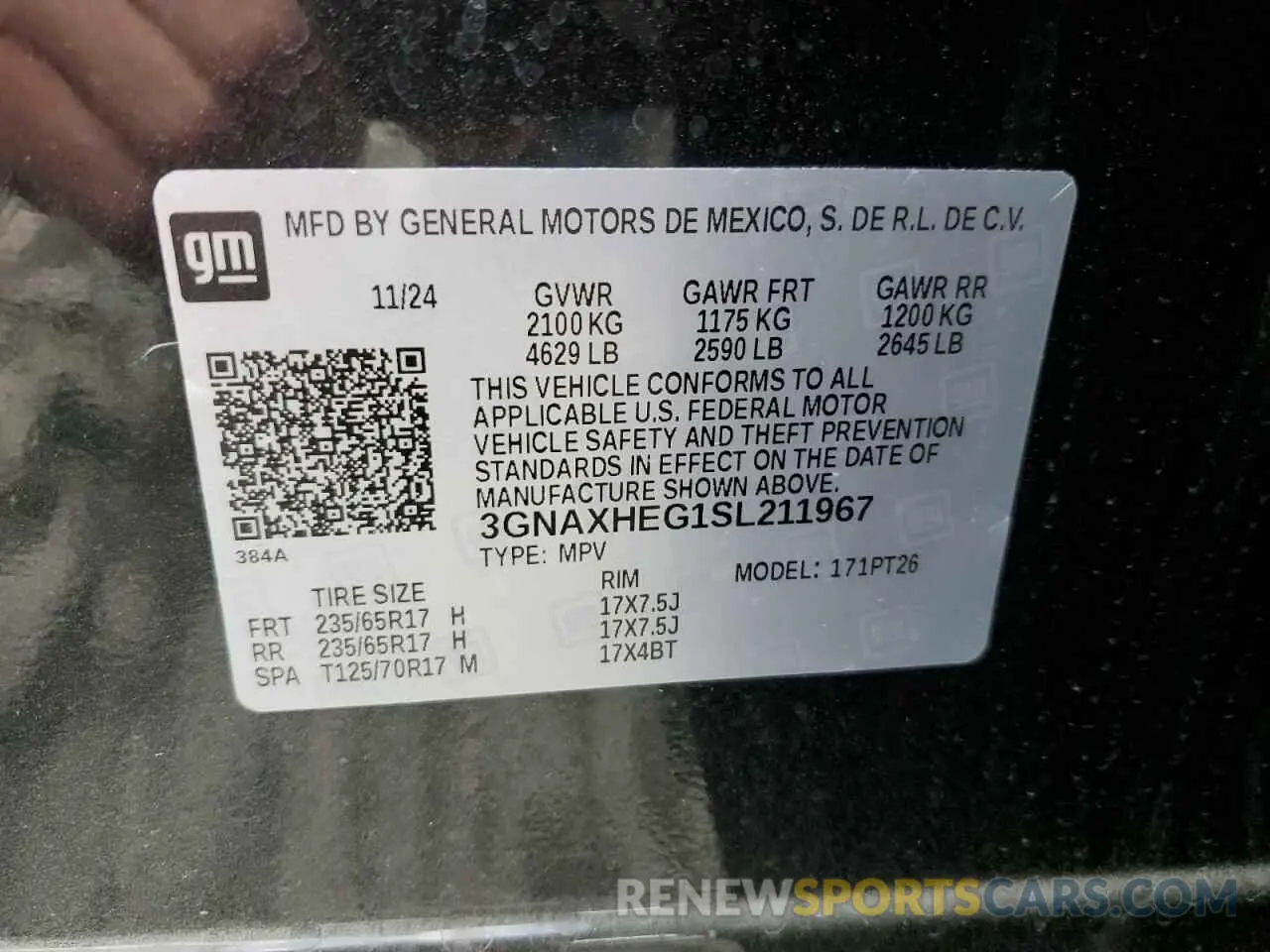 13 Photograph of a damaged car 3GNAXHEG1SL211967 CHEVROLET EQUINOX 2025