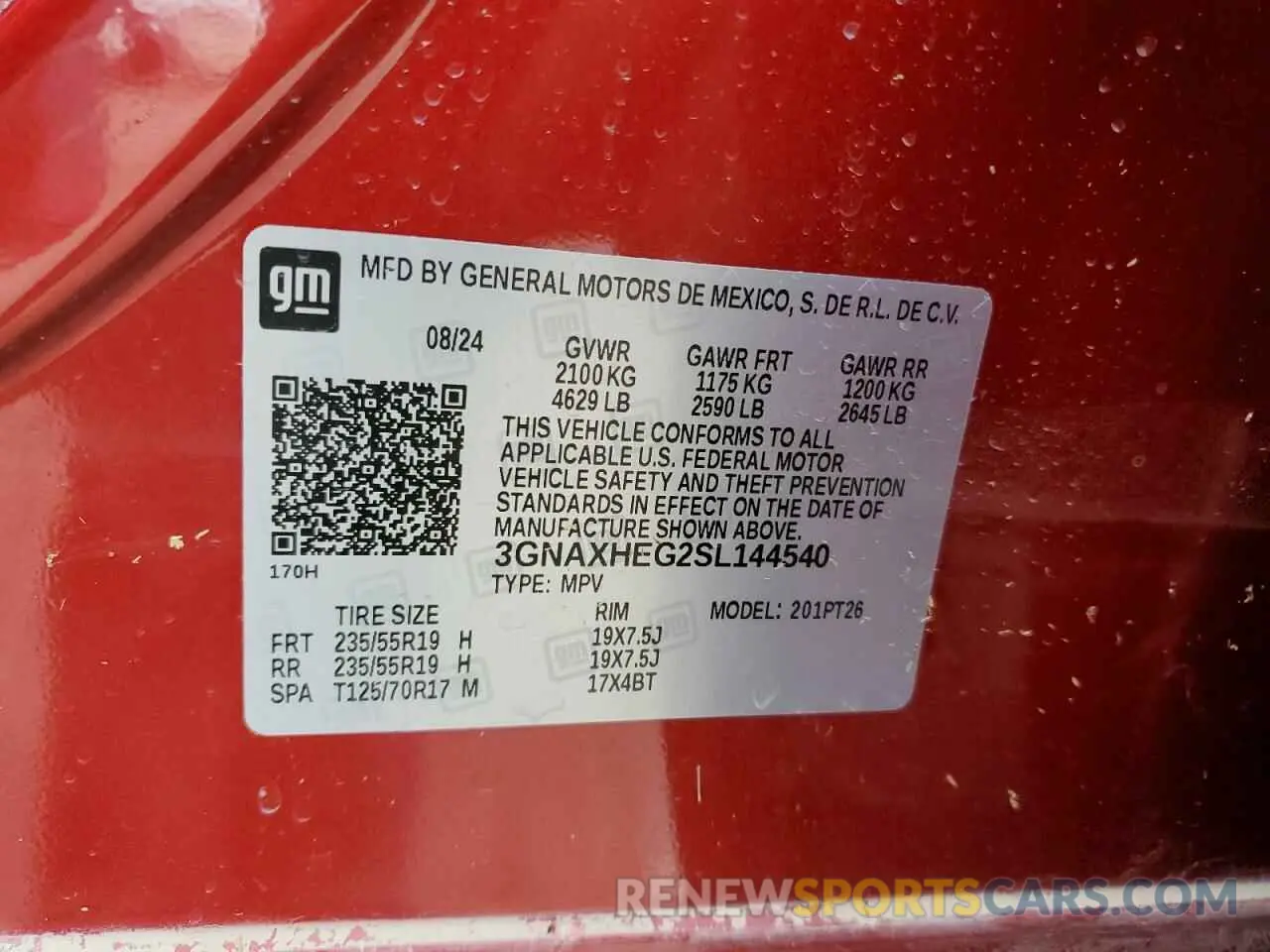 14 Photograph of a damaged car 3GNAXHEG2SL144540 CHEVROLET EQUINOX 2025