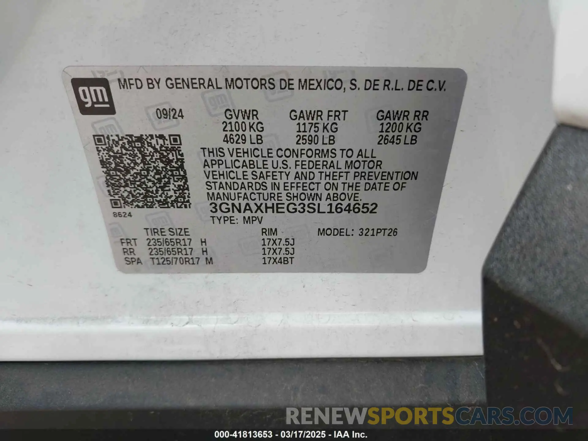 9 Photograph of a damaged car 3GNAXHEG3SL164652 CHEVROLET EQUINOX 2025