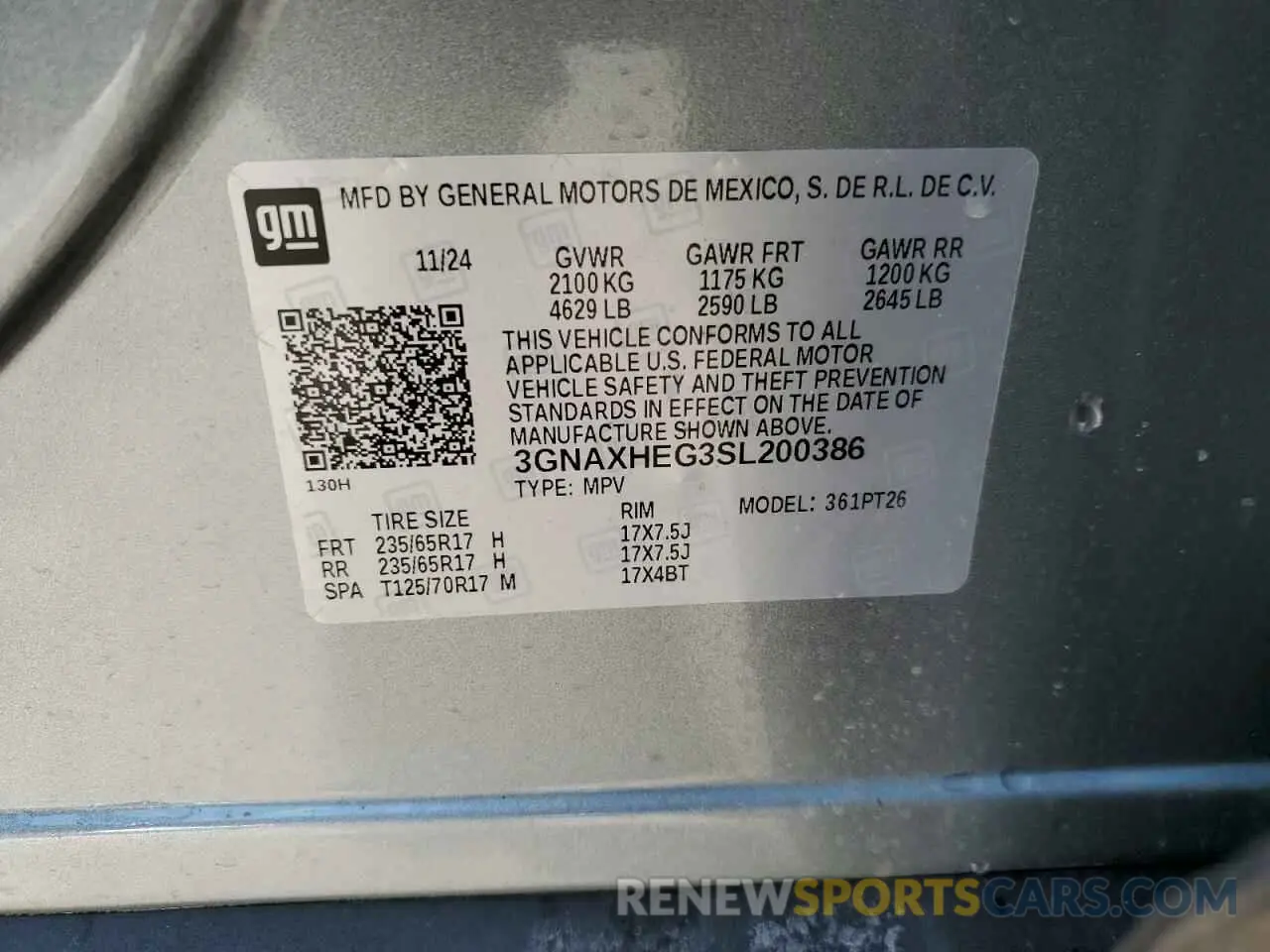 15 Photograph of a damaged car 3GNAXHEG3SL200386 CHEVROLET EQUINOX 2025