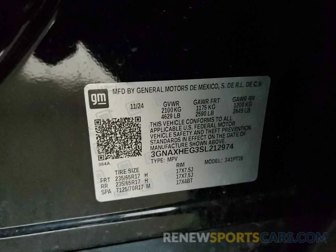 13 Photograph of a damaged car 3GNAXHEG3SL212974 CHEVROLET EQUINOX 2025