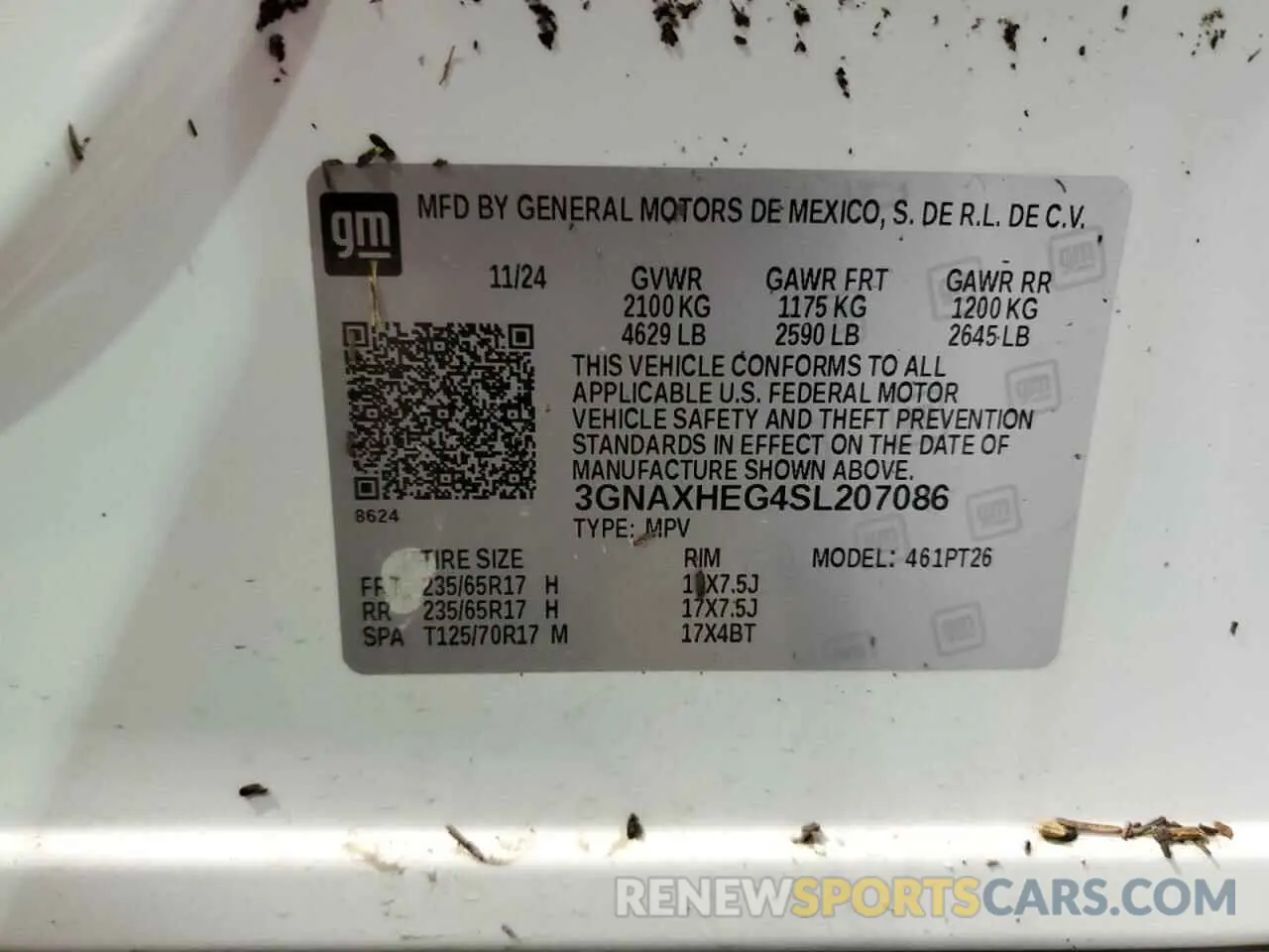 13 Photograph of a damaged car 3GNAXHEG4SL207086 CHEVROLET EQUINOX 2025