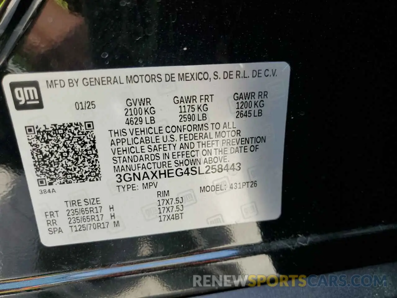 12 Photograph of a damaged car 3GNAXHEG4SL258443 CHEVROLET EQUINOX 2025