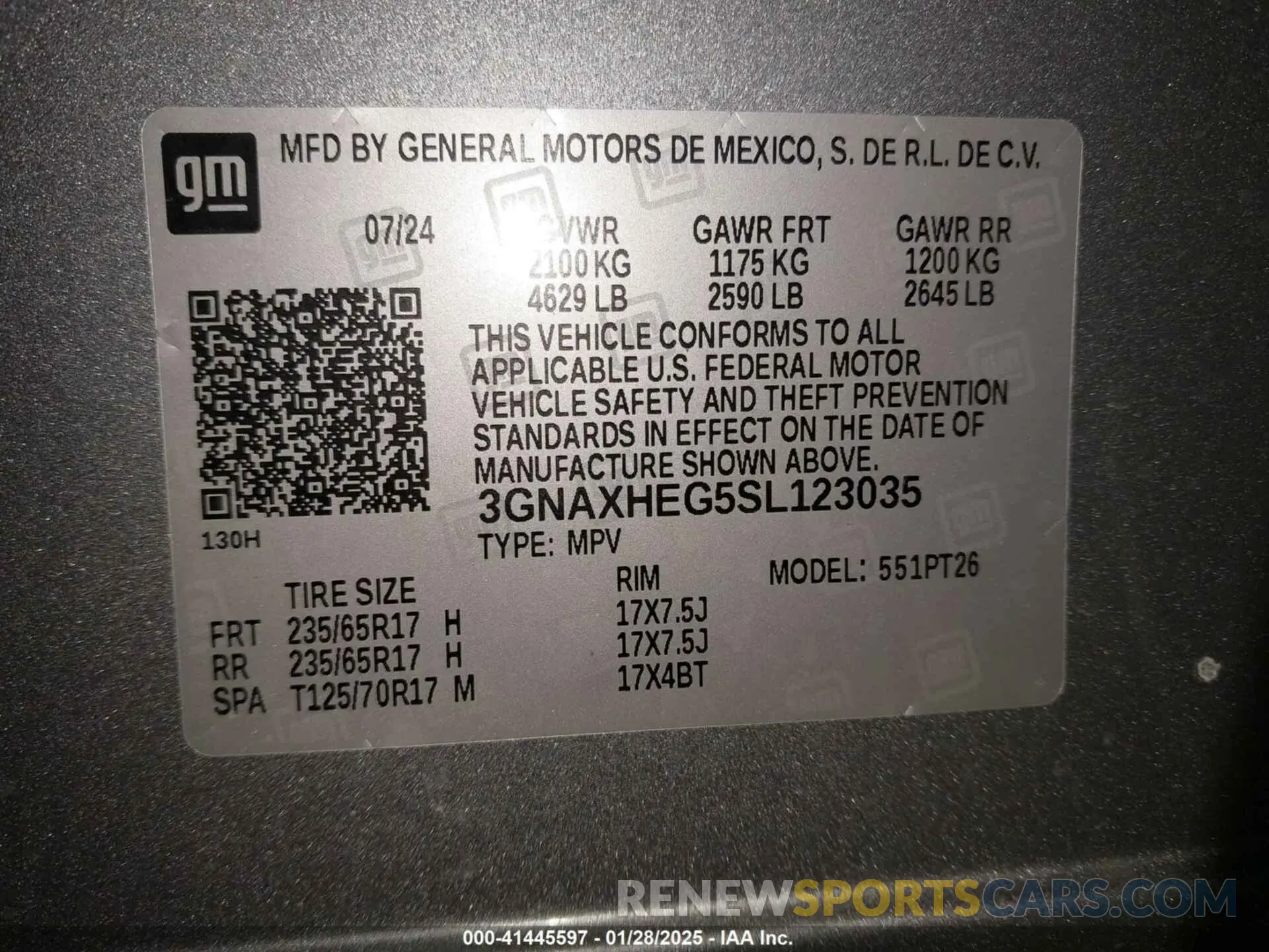 9 Photograph of a damaged car 3GNAXHEG5SL123035 CHEVROLET EQUINOX 2025
