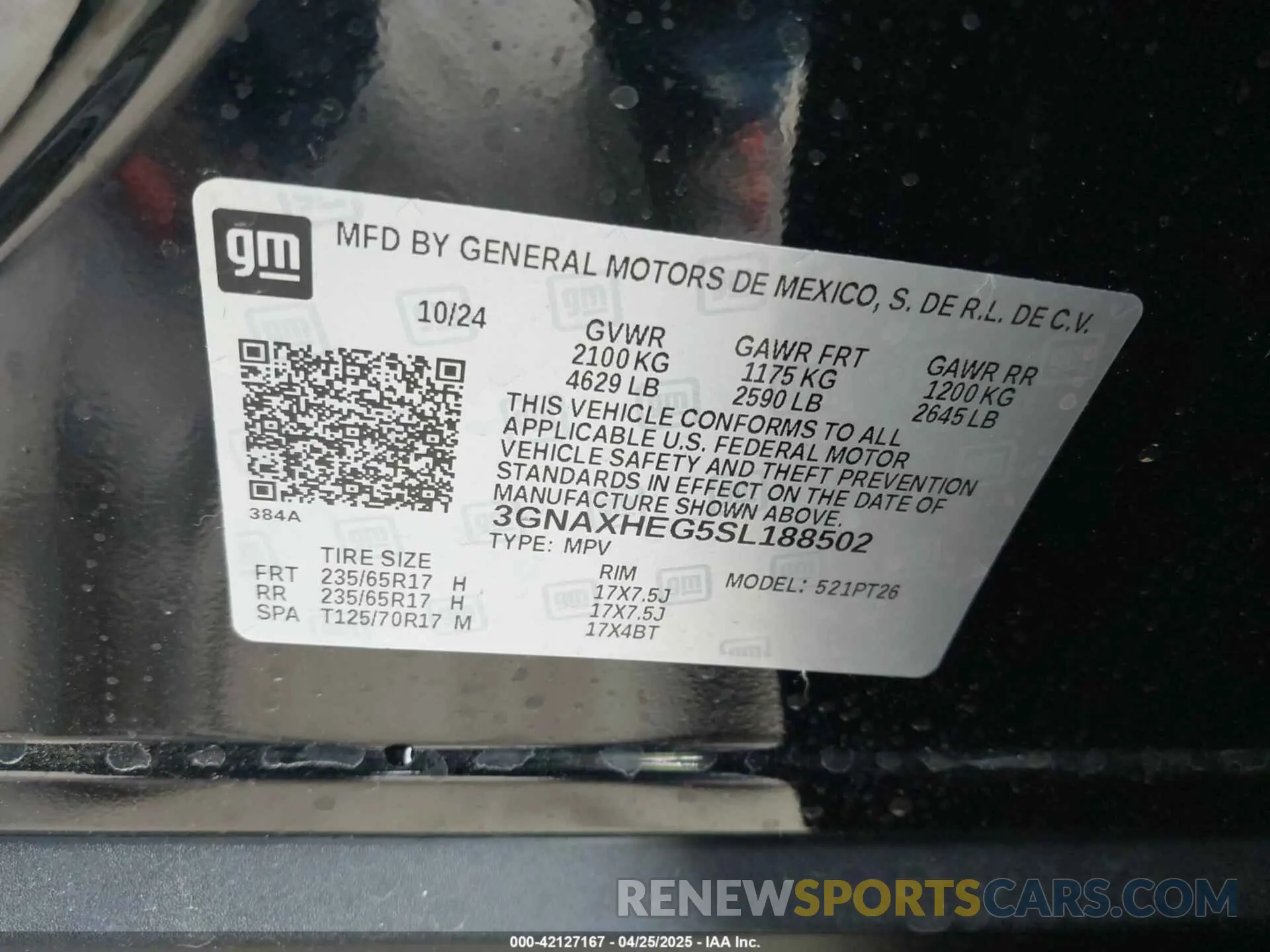 9 Photograph of a damaged car 3GNAXHEG5SL188502 CHEVROLET EQUINOX 2025