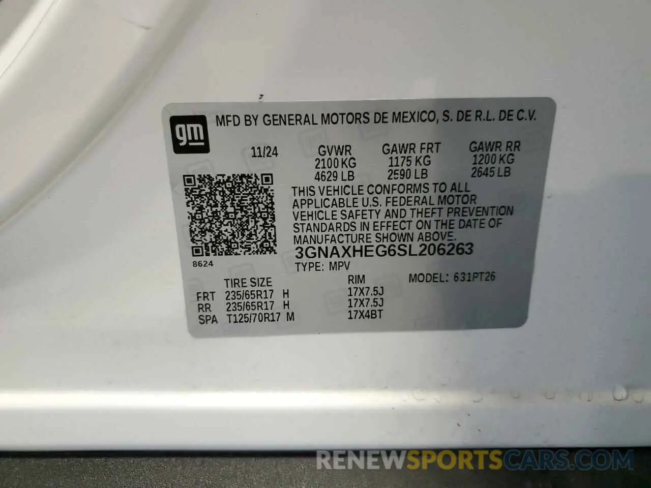 13 Photograph of a damaged car 3GNAXHEG6SL206263 CHEVROLET EQUINOX 2025
