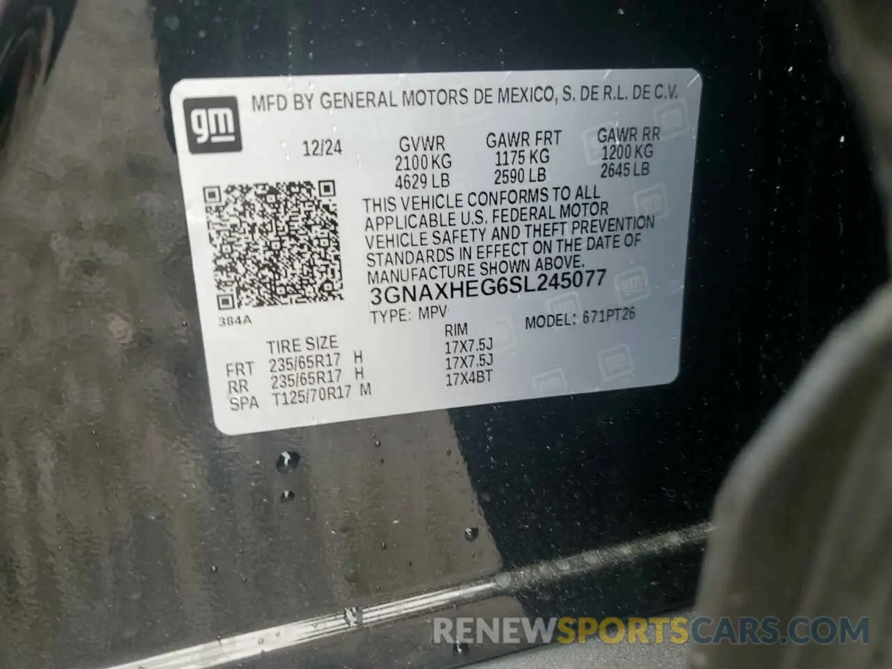 13 Photograph of a damaged car 3GNAXHEG6SL245077 CHEVROLET EQUINOX 2025