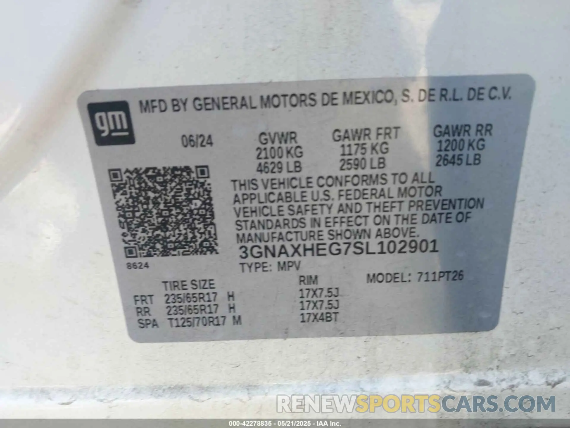 9 Photograph of a damaged car 3GNAXHEG7SL102901 CHEVROLET EQUINOX 2025