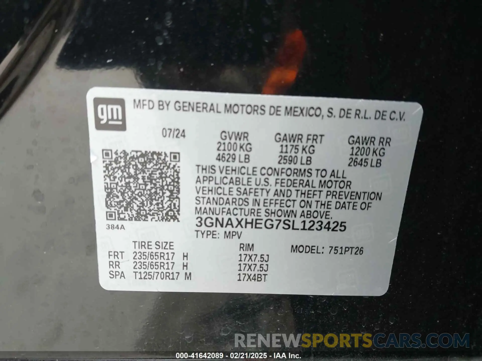 9 Photograph of a damaged car 3GNAXHEG7SL123425 CHEVROLET EQUINOX 2025