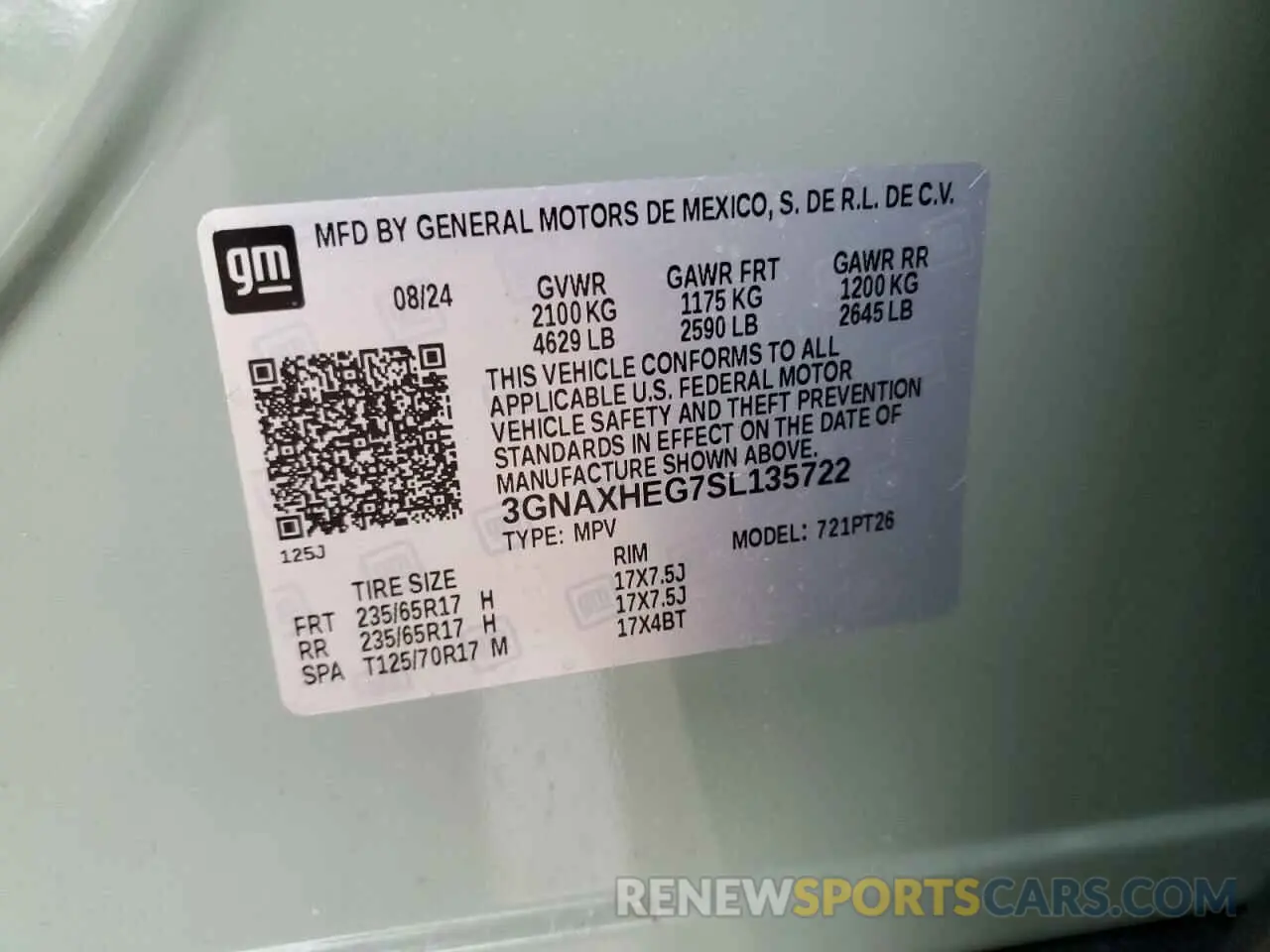 13 Photograph of a damaged car 3GNAXHEG7SL135722 CHEVROLET EQUINOX 2025