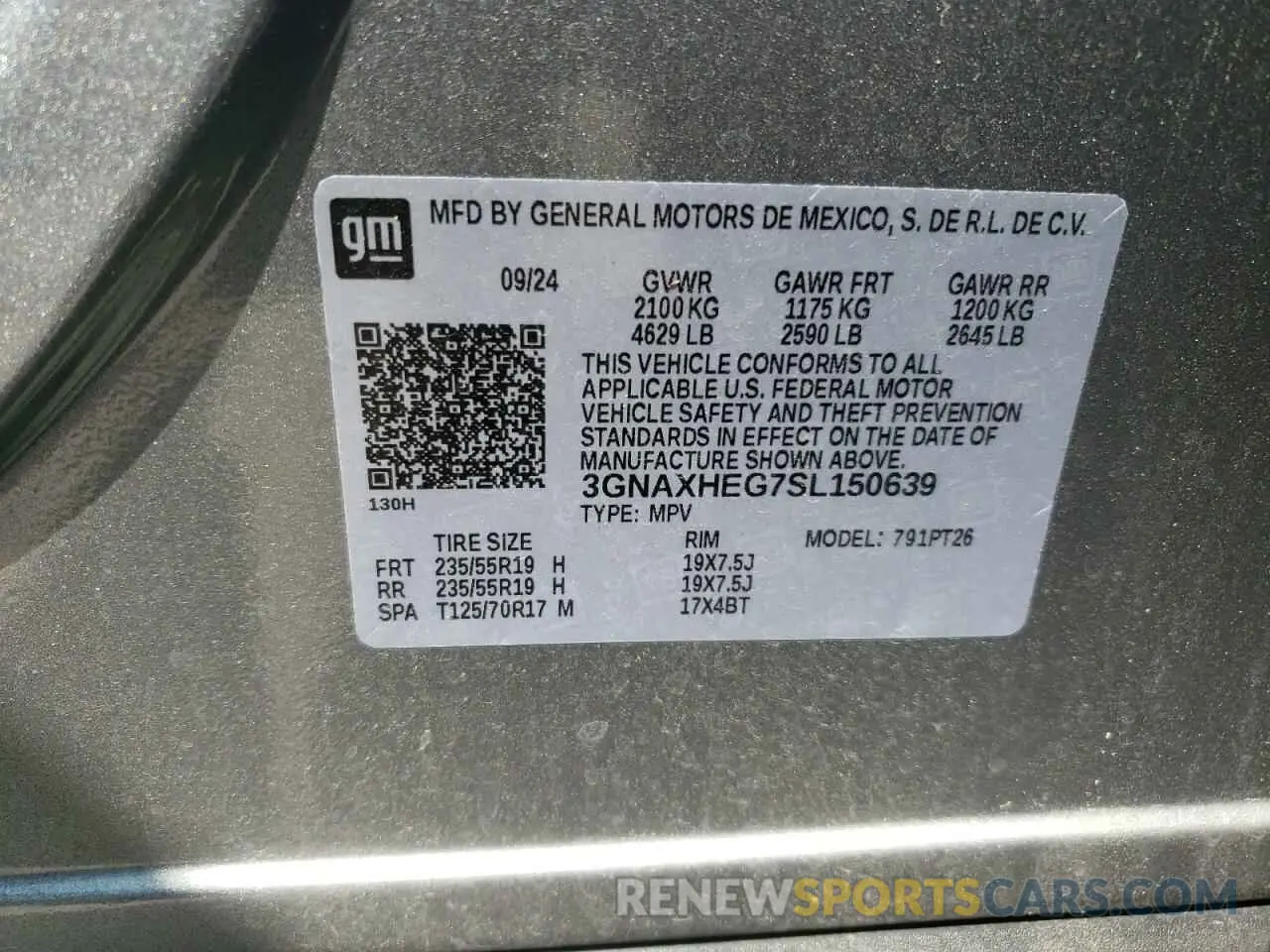 13 Photograph of a damaged car 3GNAXHEG7SL150639 CHEVROLET EQUINOX 2025