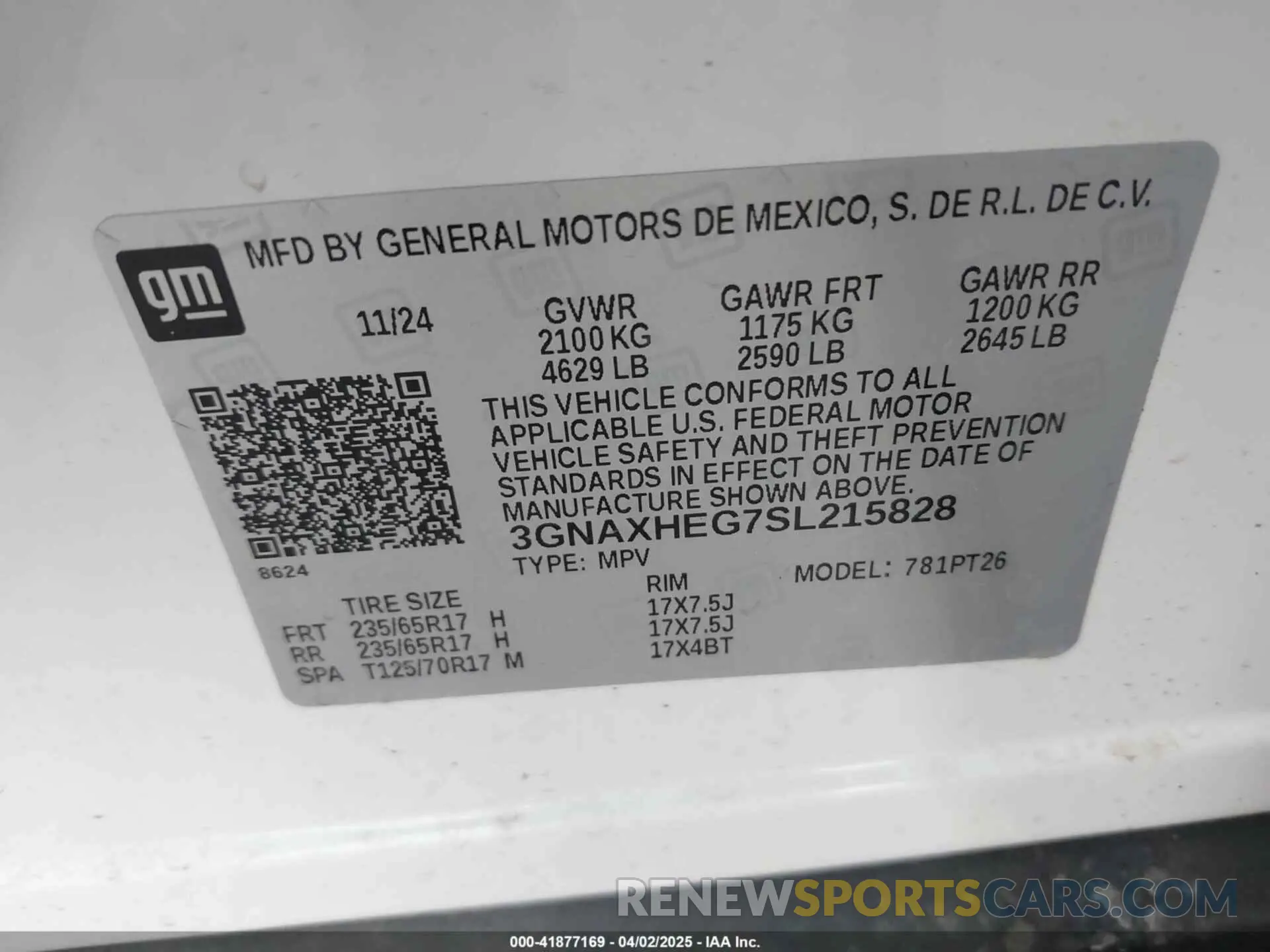9 Photograph of a damaged car 3GNAXHEG7SL215828 CHEVROLET EQUINOX 2025