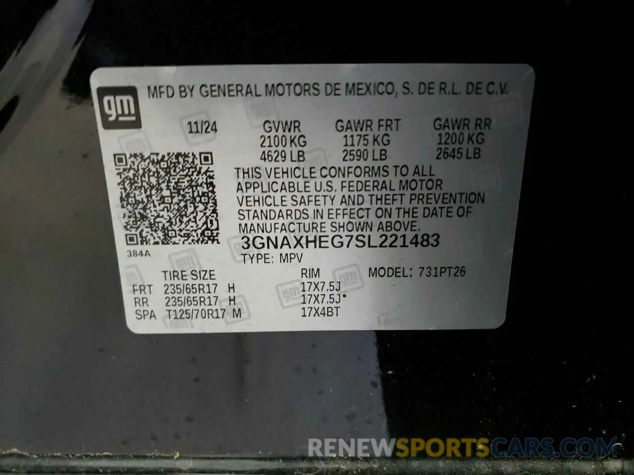 13 Photograph of a damaged car 3GNAXHEG7SL221483 CHEVROLET EQUINOX 2025