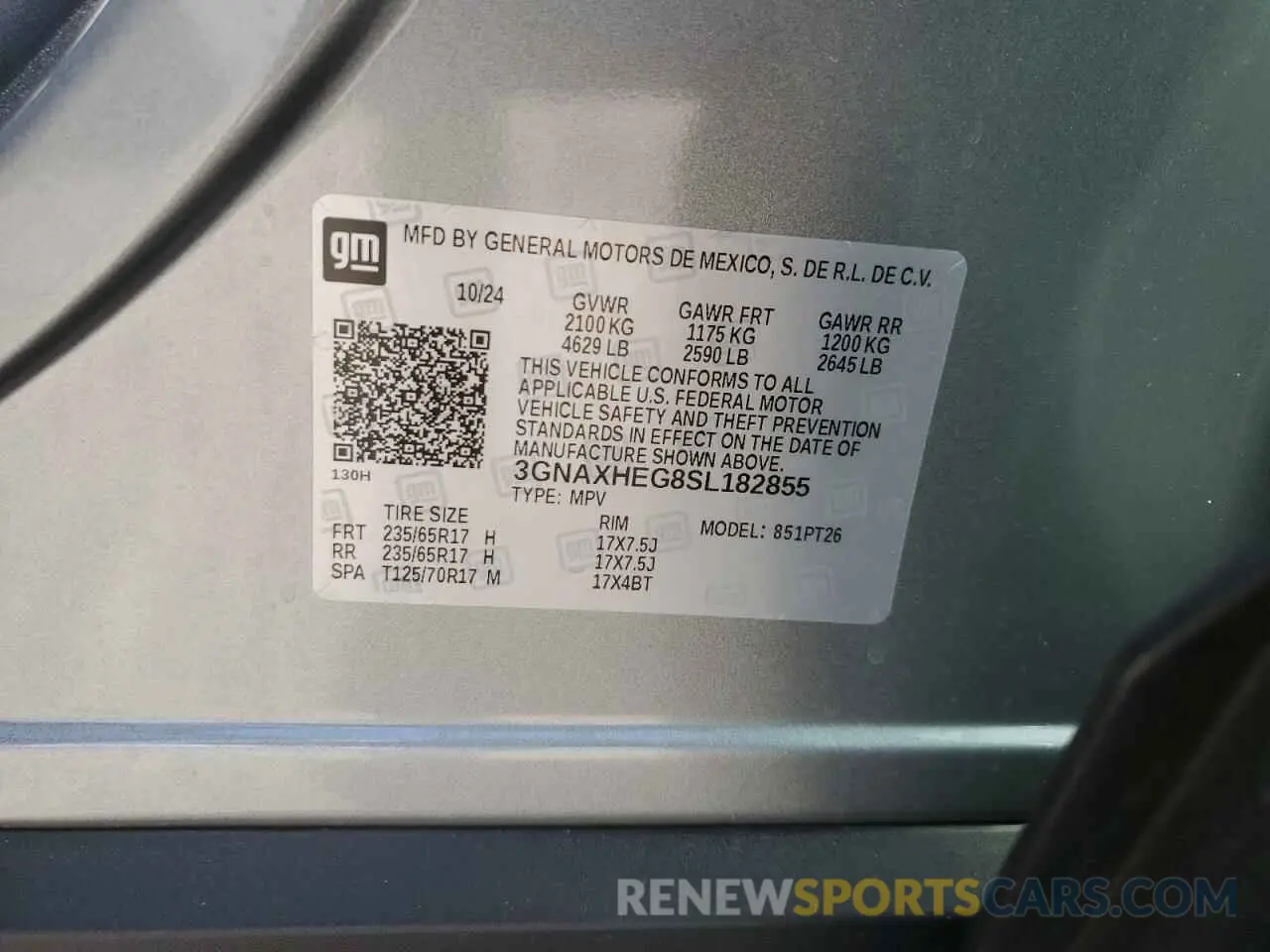 13 Photograph of a damaged car 3GNAXHEG8SL182855 CHEVROLET EQUINOX 2025