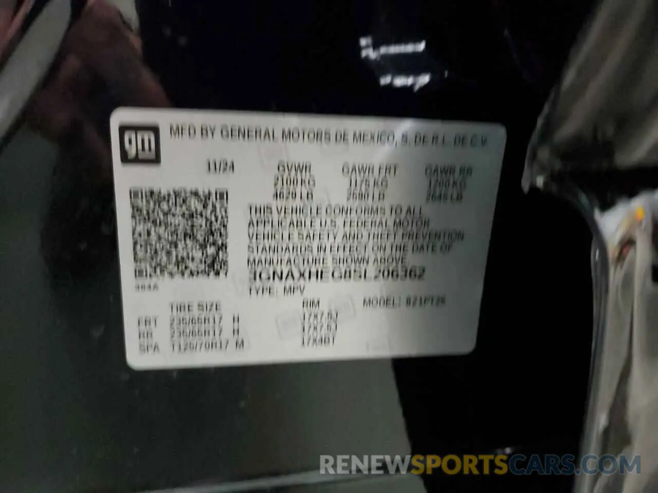 13 Photograph of a damaged car 3GNAXHEG8SL206362 CHEVROLET EQUINOX 2025