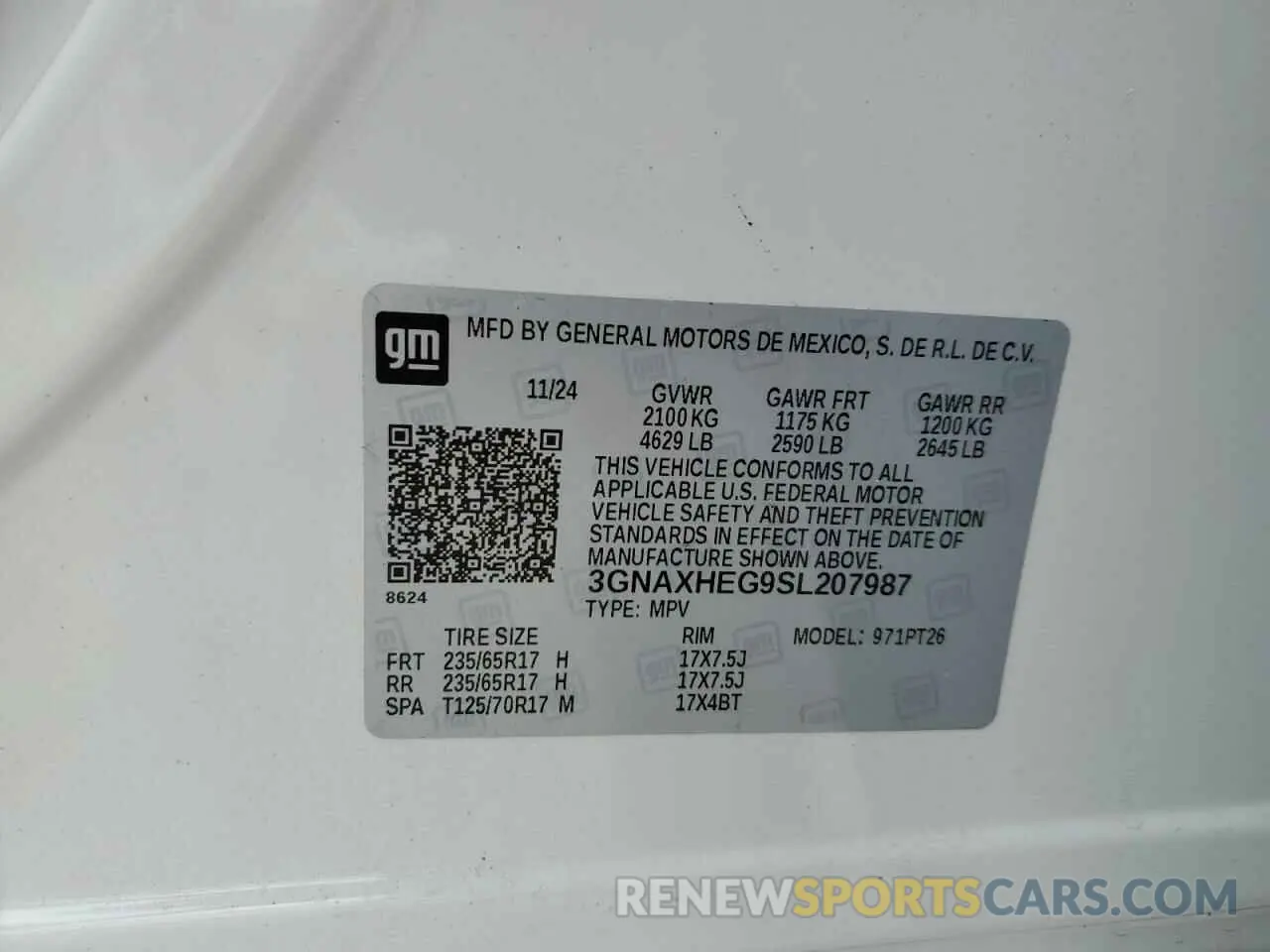14 Photograph of a damaged car 3GNAXHEG9SL207987 CHEVROLET EQUINOX 2025
