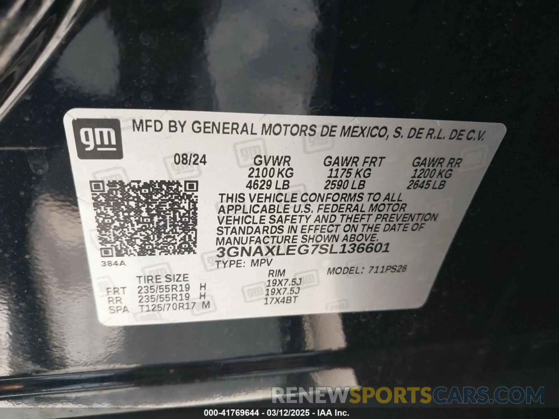 9 Photograph of a damaged car 3GNAXLEG7SL136601 CHEVROLET EQUINOX 2025