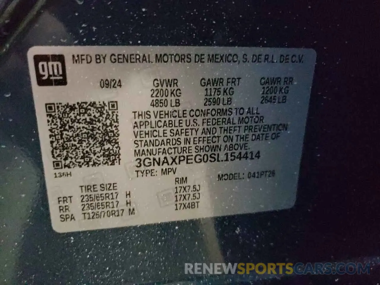 13 Photograph of a damaged car 3GNAXPEG0SL154414 CHEVROLET EQUINOX 2025